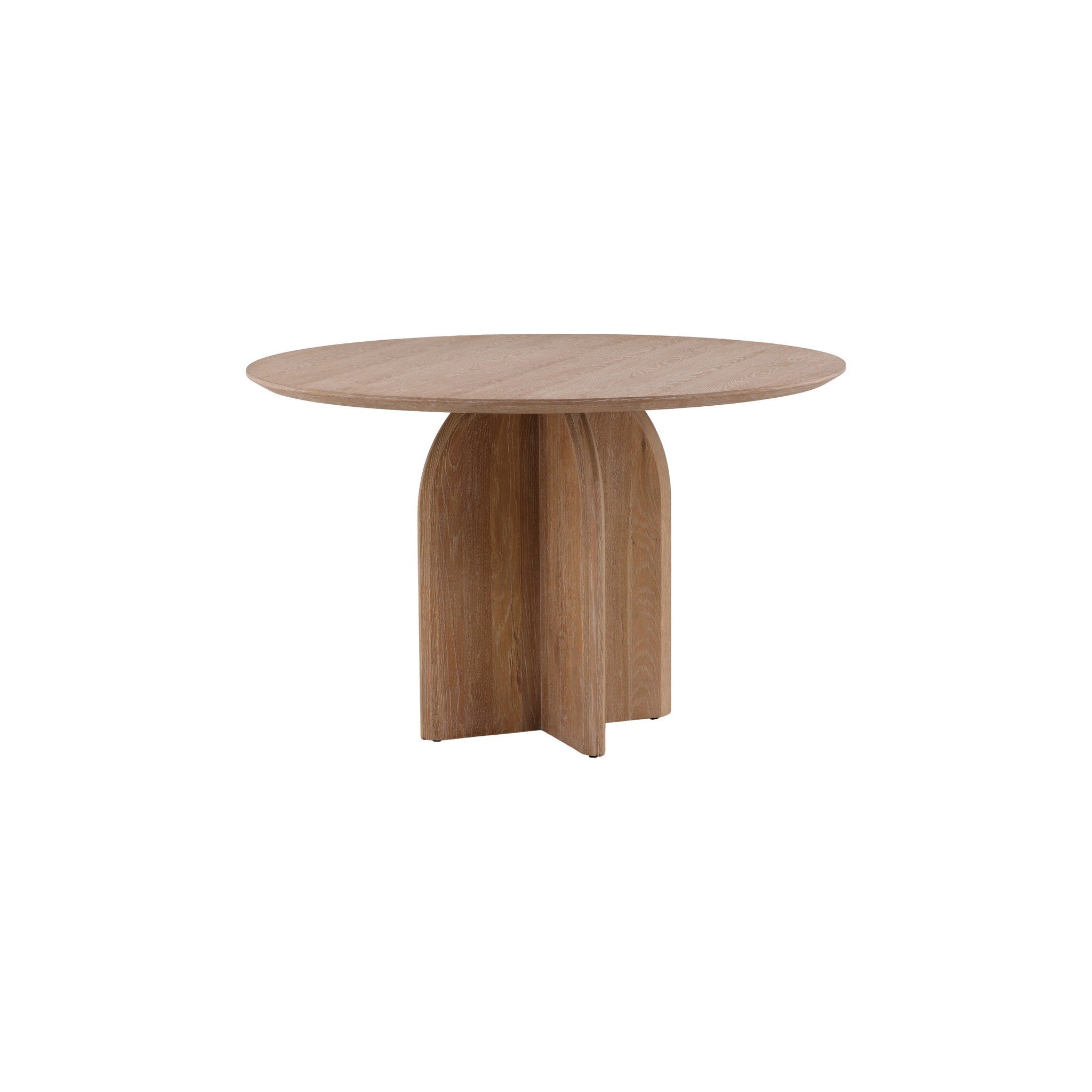 Mijas Sculpted Wood Round Dining Table - Wisteria