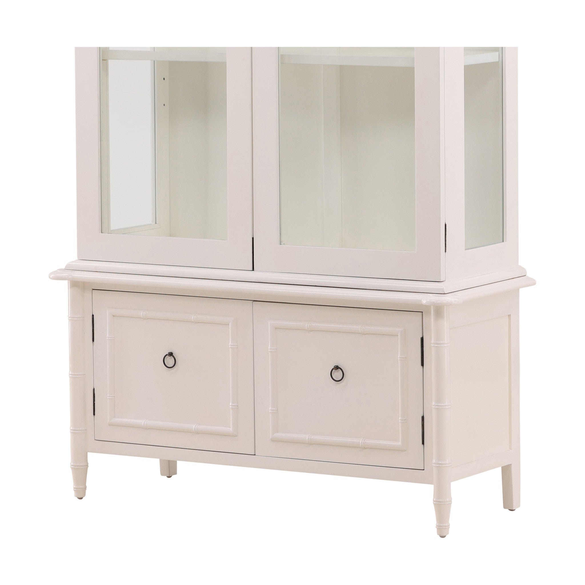 Simla Faux Bamboo Painted Wood Display Cabinet - Wisteria