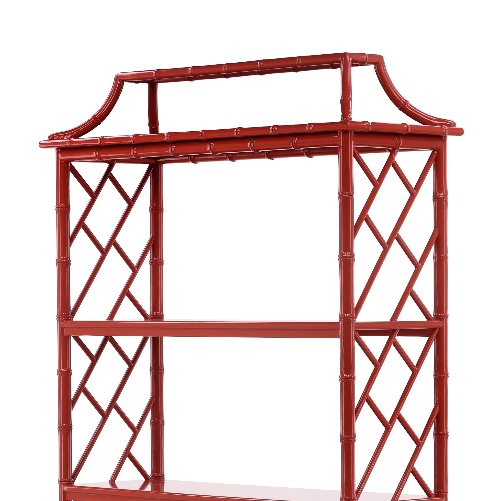 Hebei Faux Bamboo Etagere with Cabinet - Wisteria