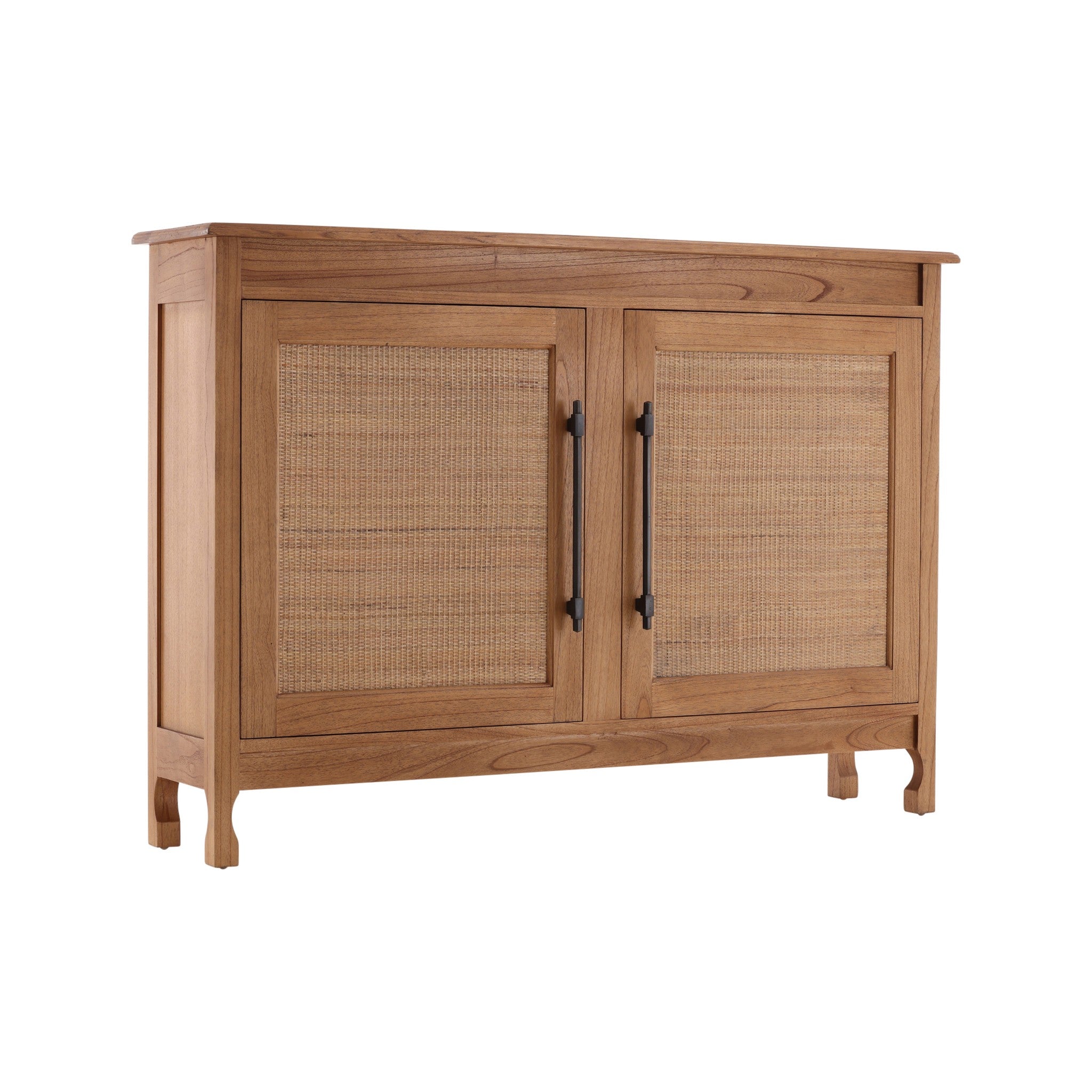 Amed Woven Rattan and Mahogany Sideboard - Wisteria