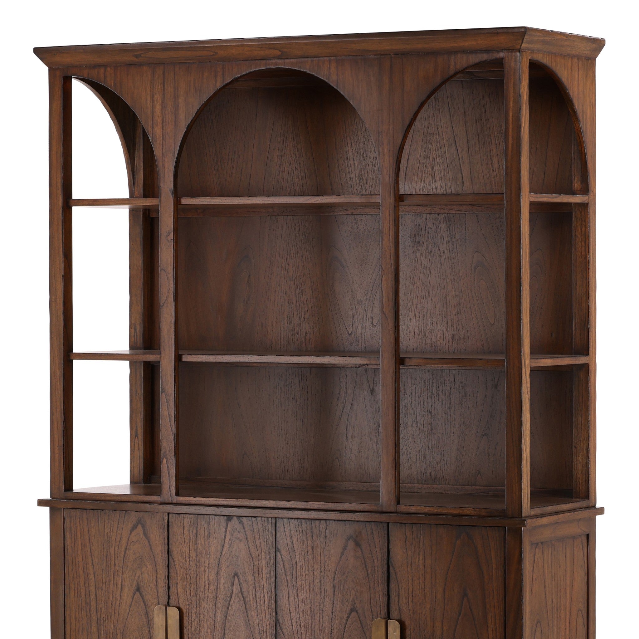 Ely Arched Mahogany Hutch Cabinet - Wisteria