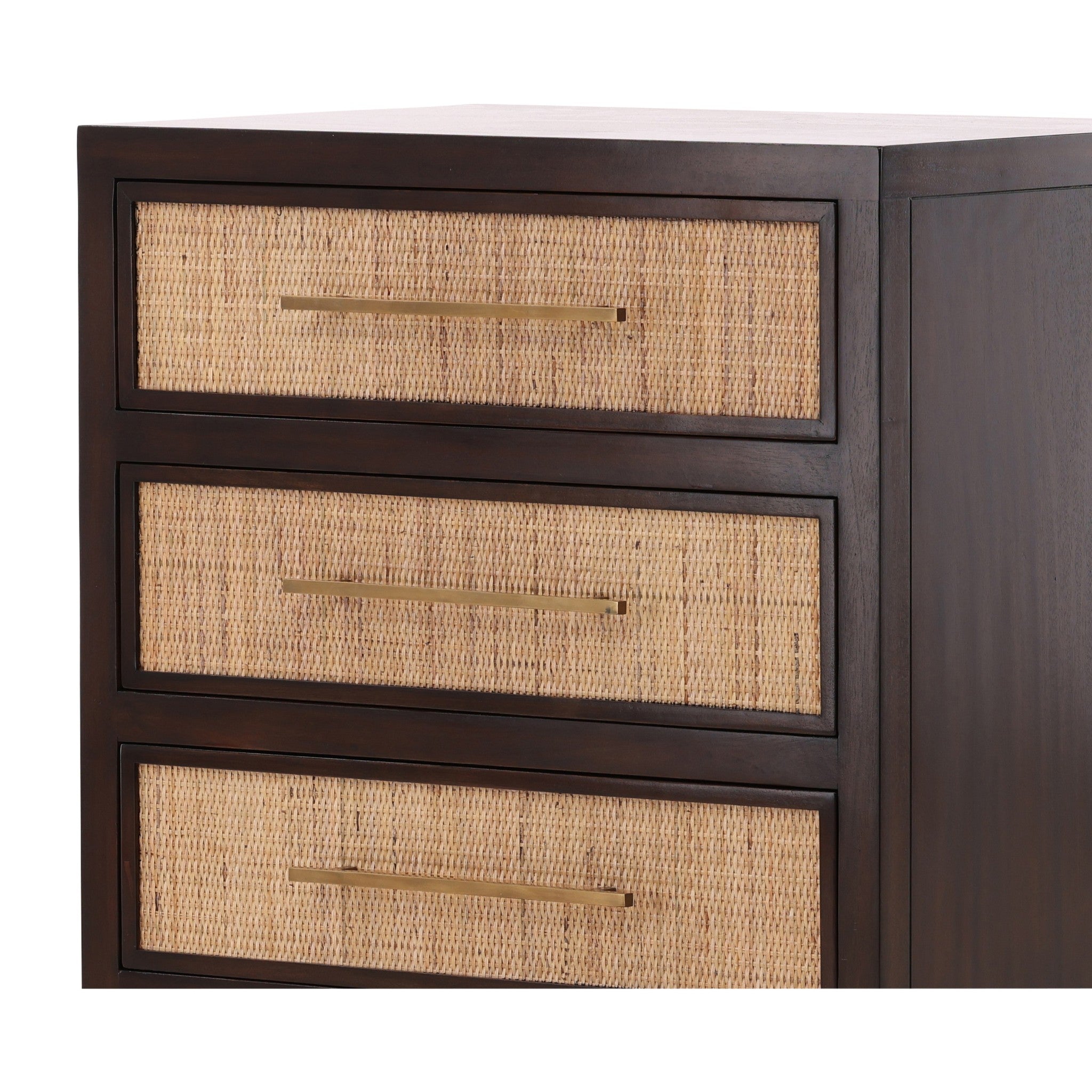 Sanur Woven Rattan Three Drawer Chest - Wisteria