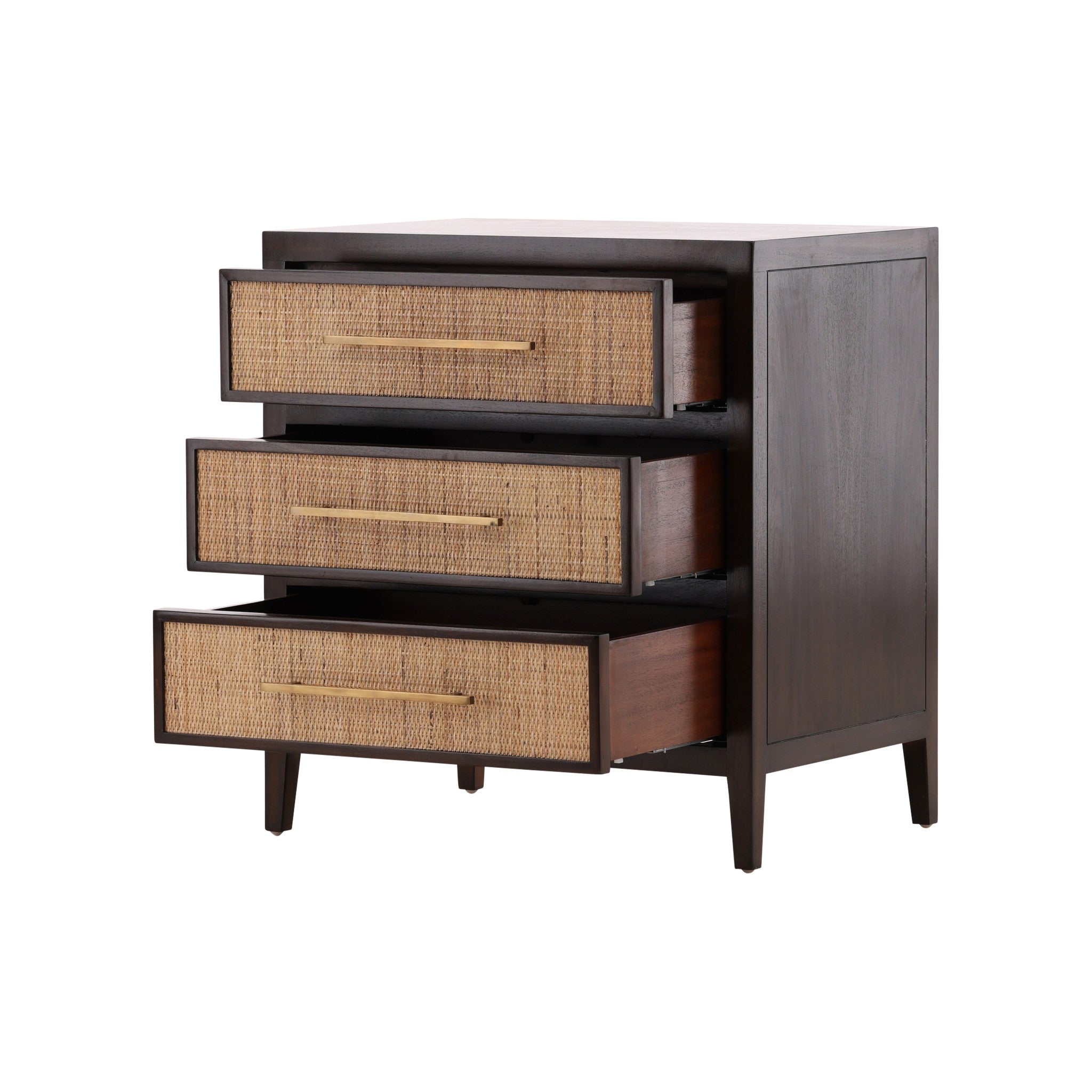 Sanur Woven Rattan Three Drawer Chest - Wisteria