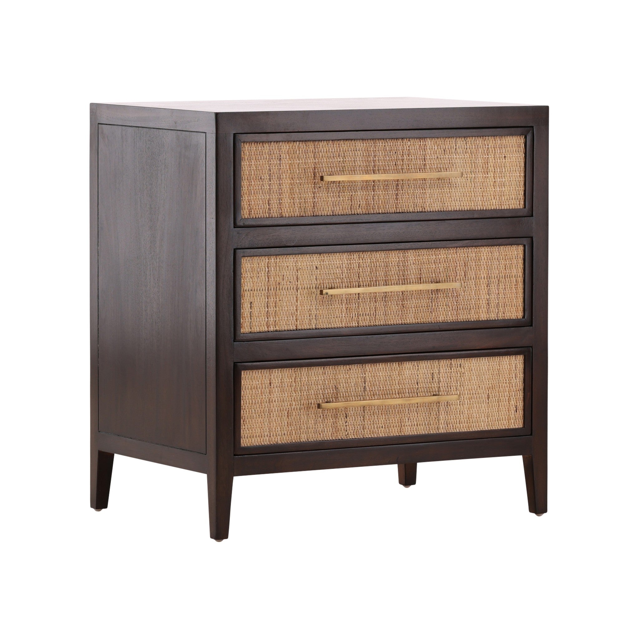 Sanur Woven Rattan Three Drawer Chest - Wisteria