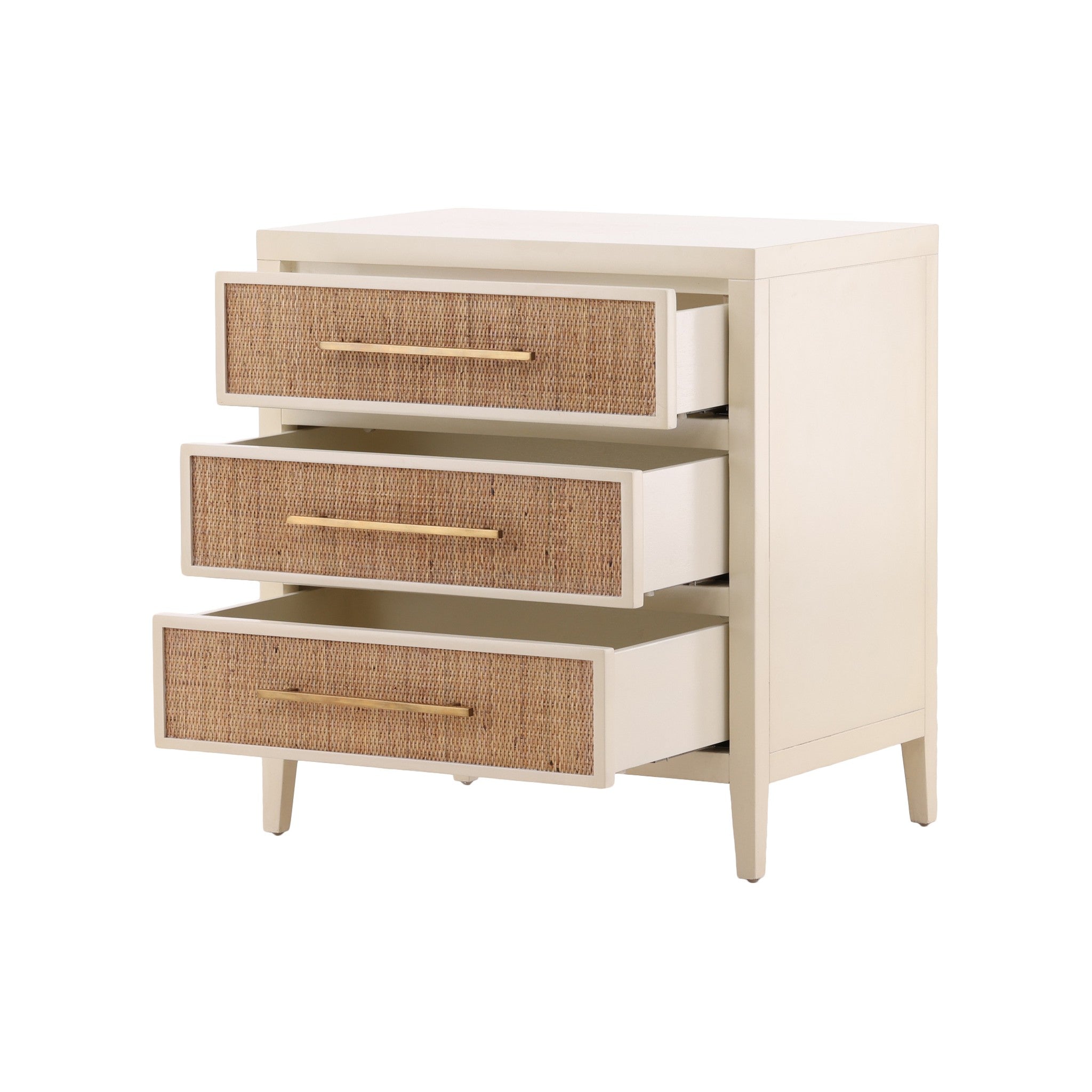 Sanur Woven Rattan Three Drawer Chest - Wisteria