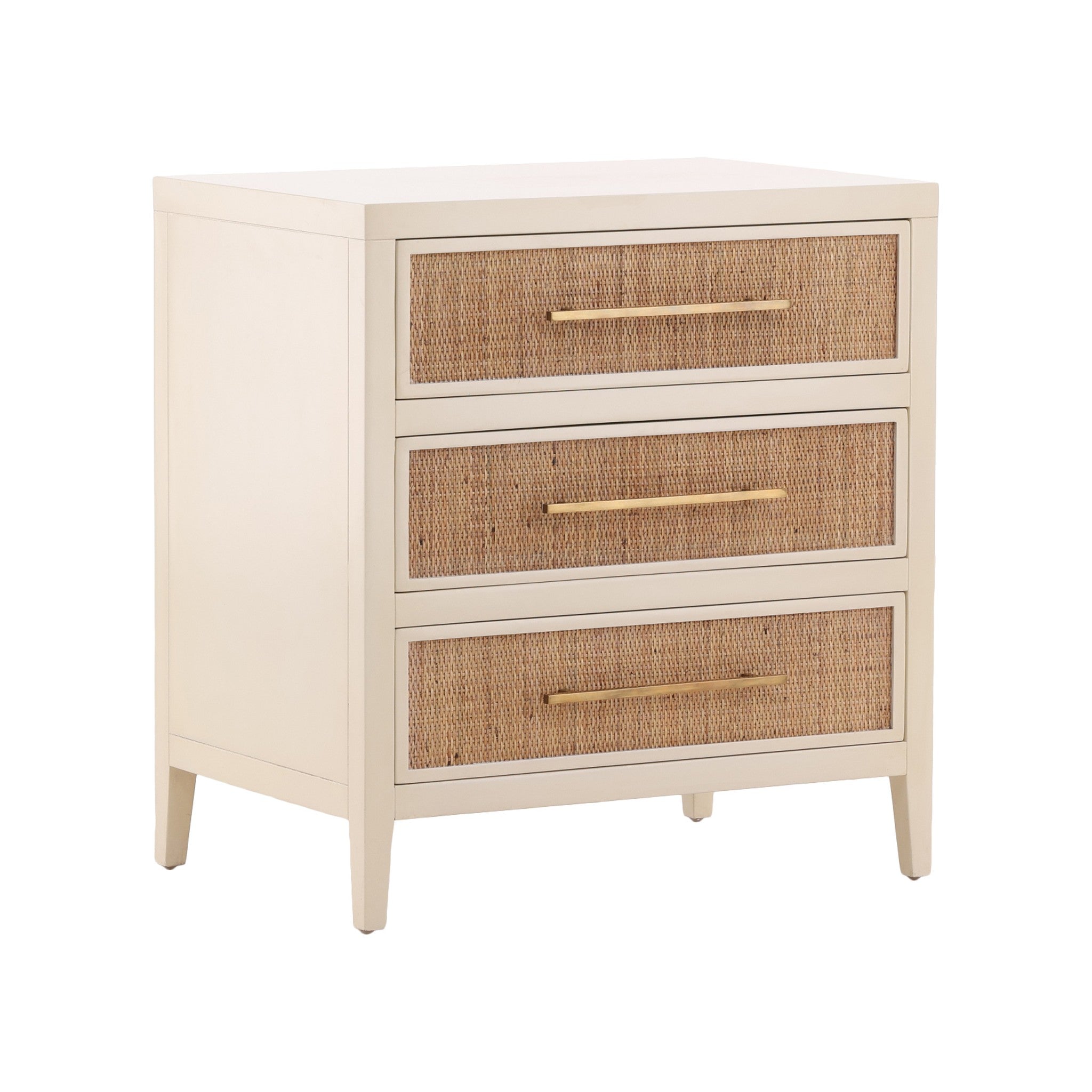 Sanur Woven Rattan Three Drawer Chest - Wisteria
