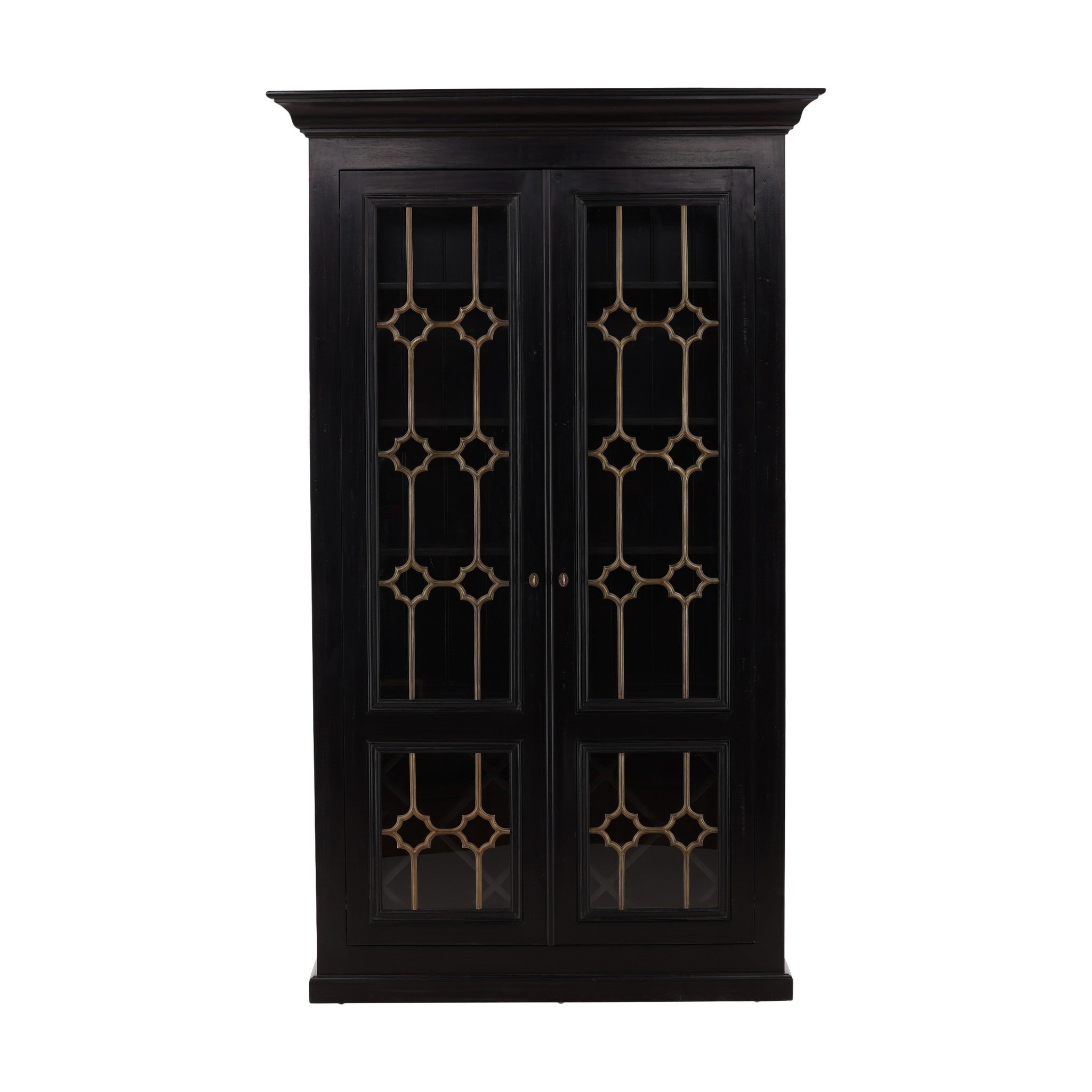 Ripon Quatrefoil Wood and Glass Cabinet - Wisteria