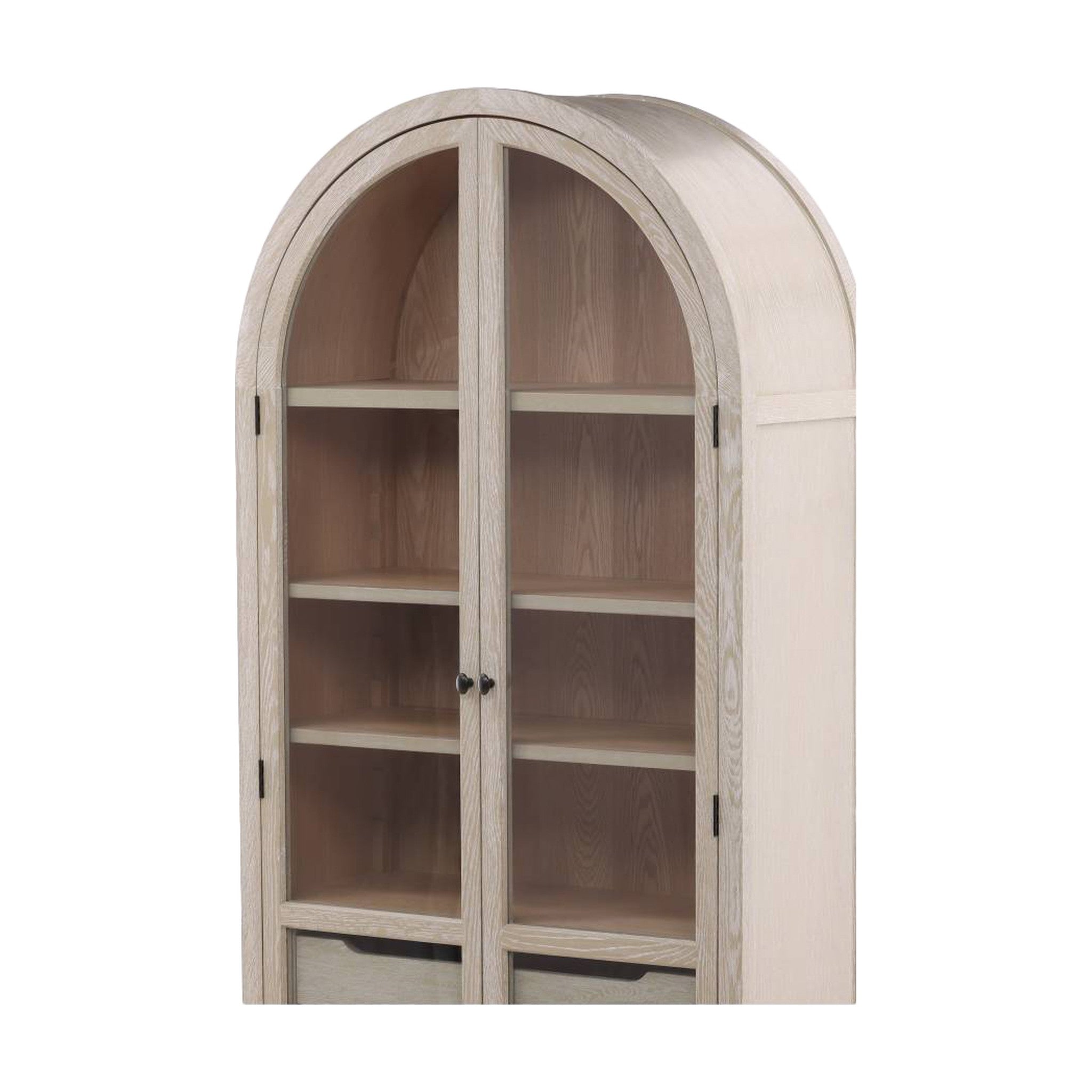 Leuven Oak and Glass Display Cabinet - Wisteria