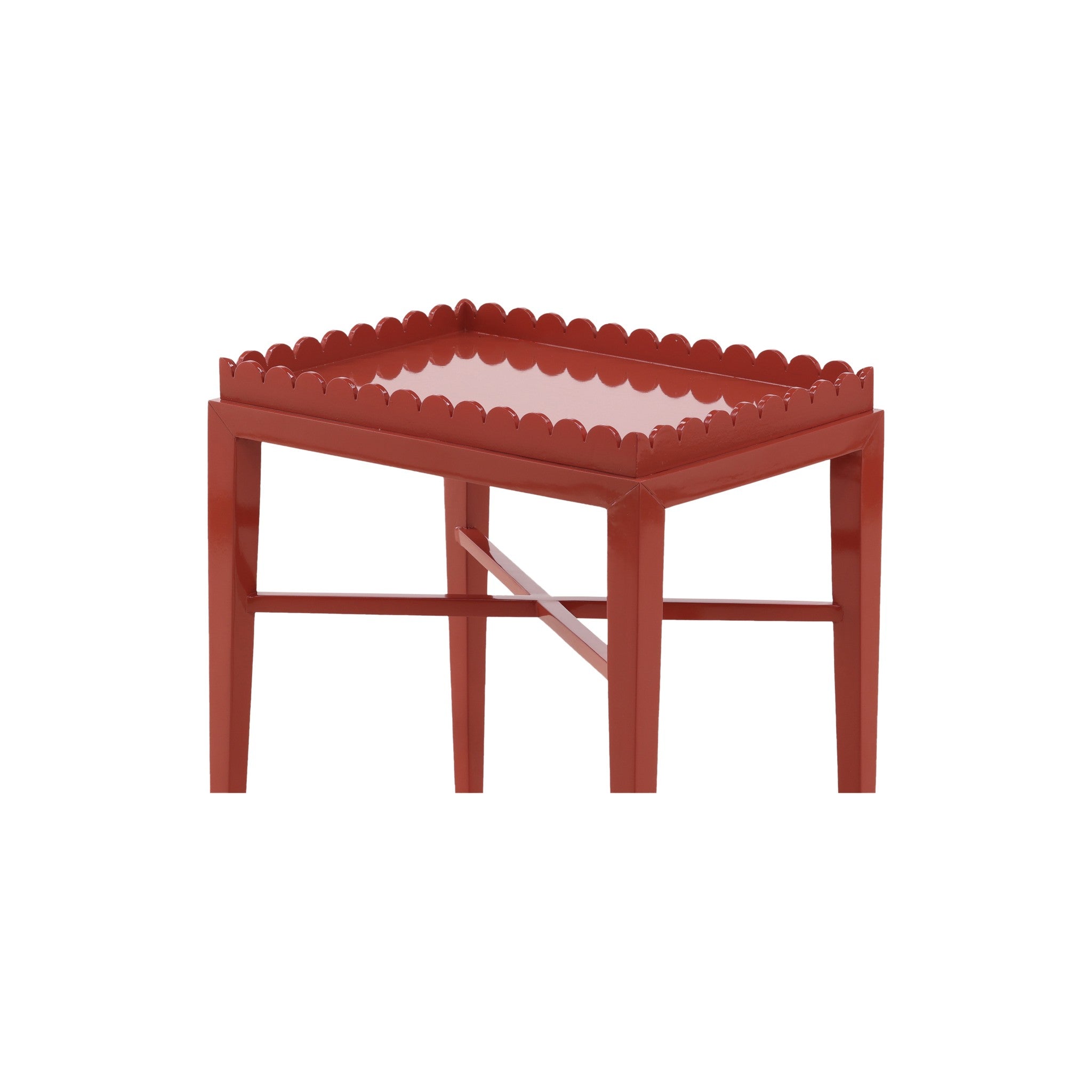 Ende Scalloped Tray End Table