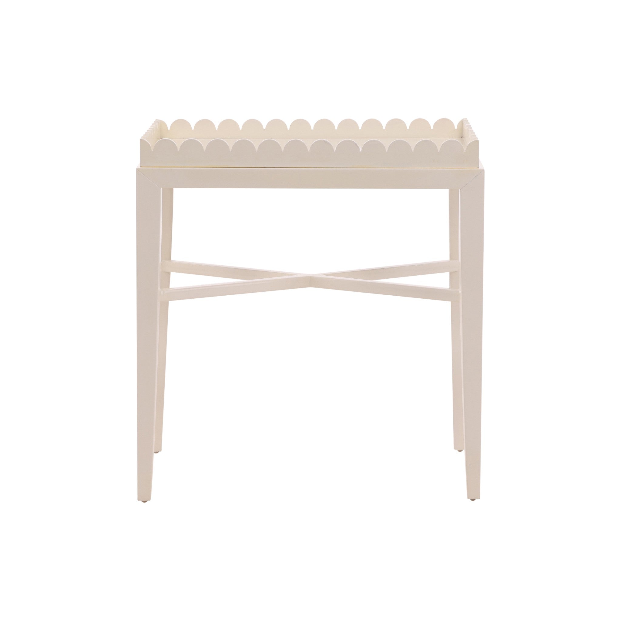 Ende Scalloped Tray End Table