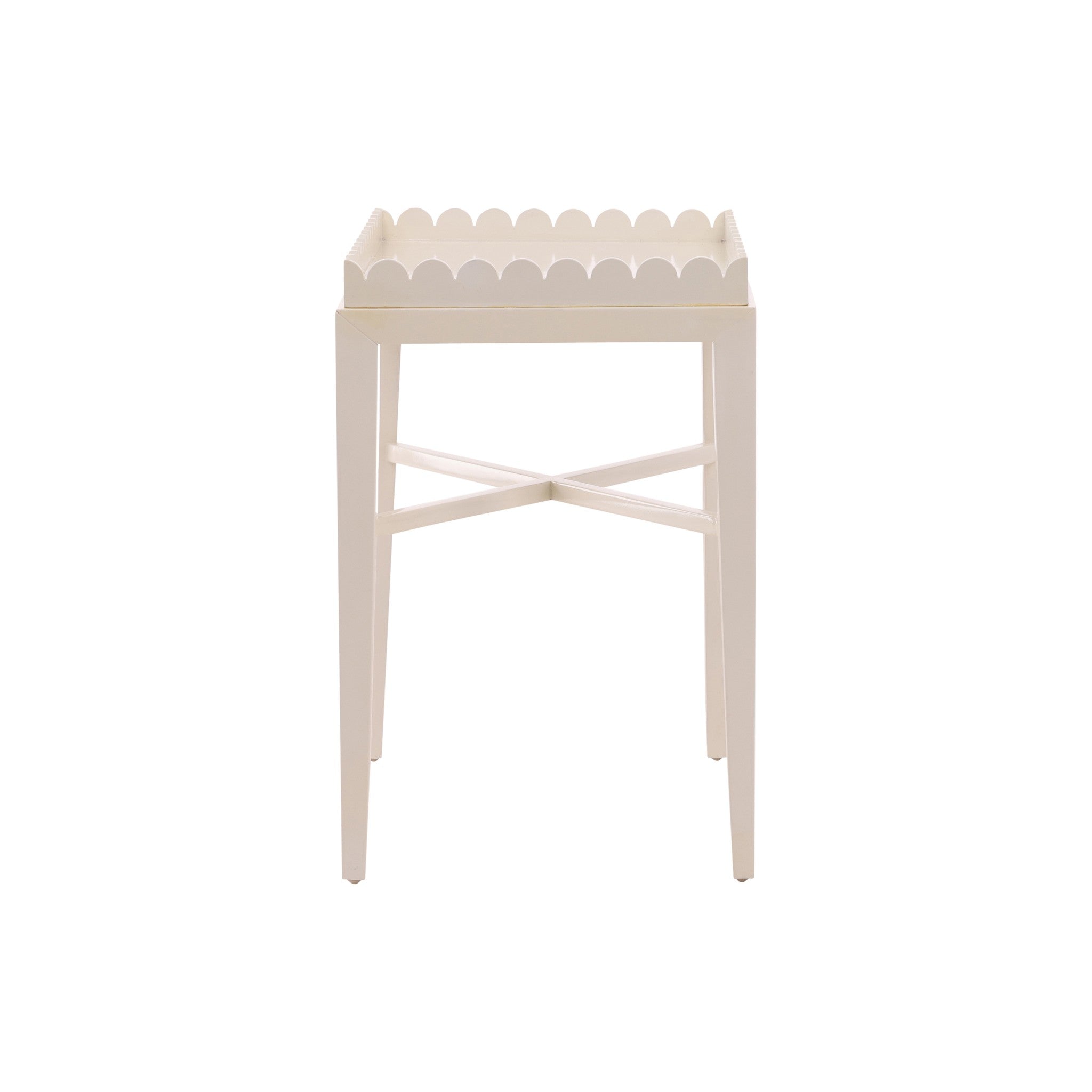 Ende Scalloped Tray End Table