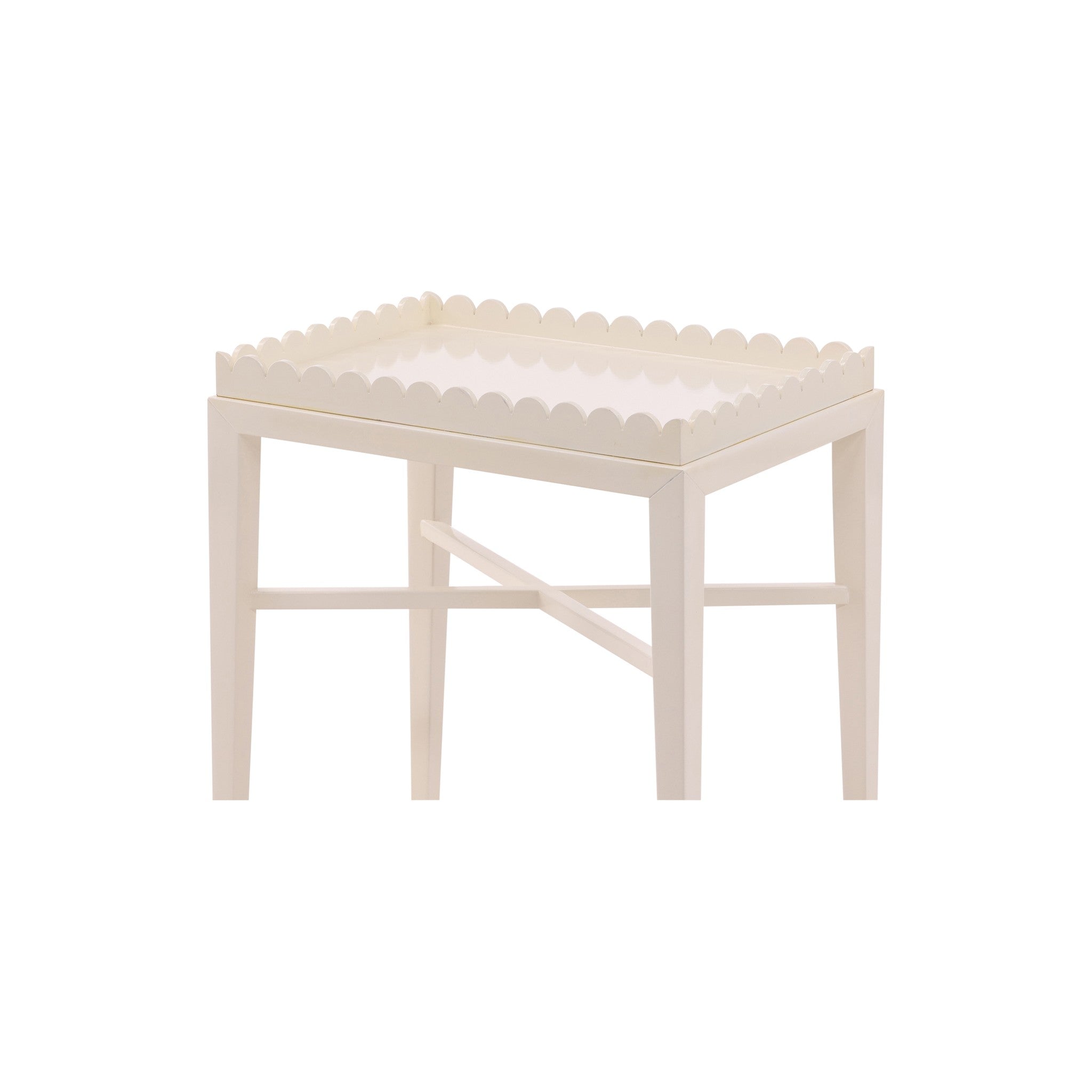 Ende Scalloped Tray End Table