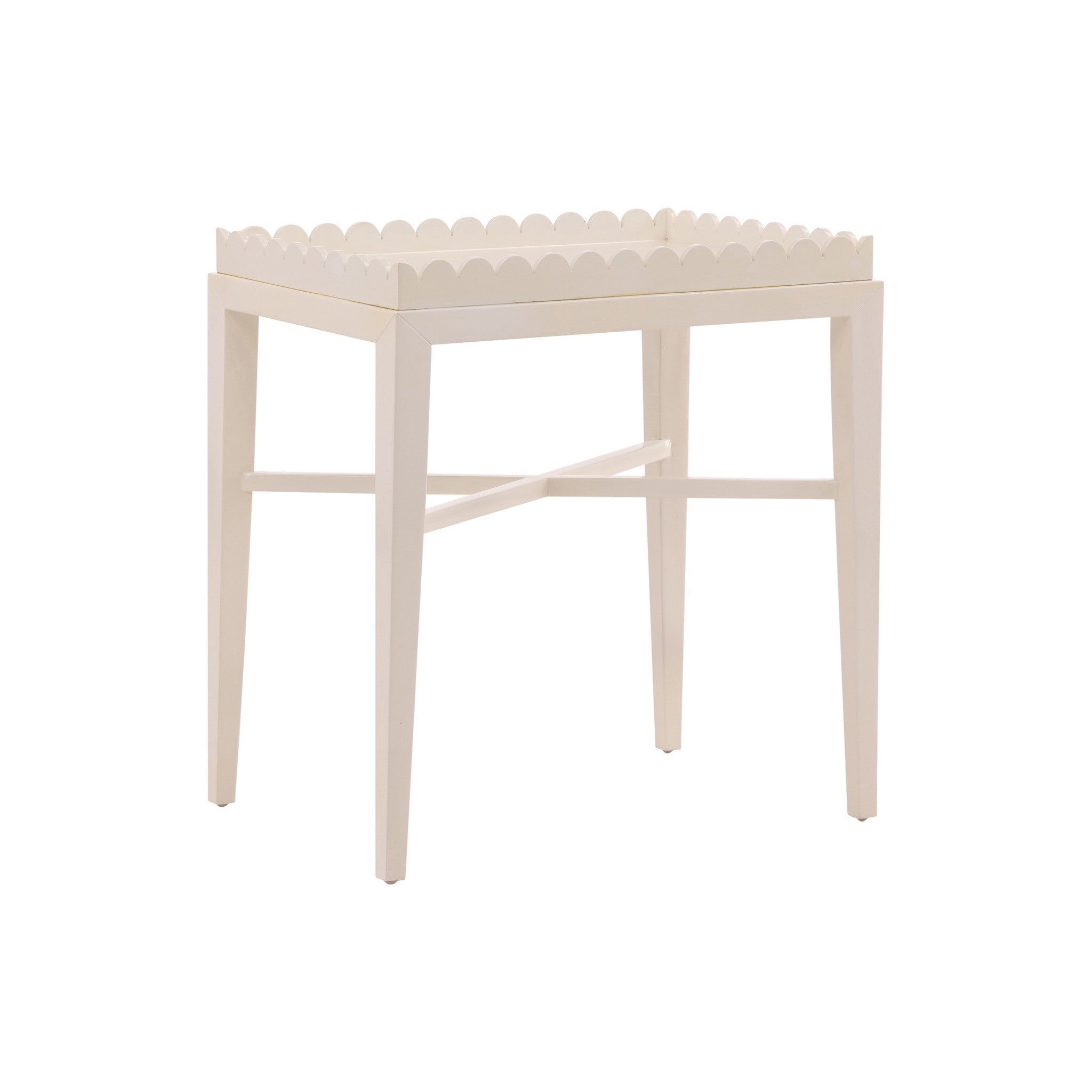 Ende Scalloped Tray End Table