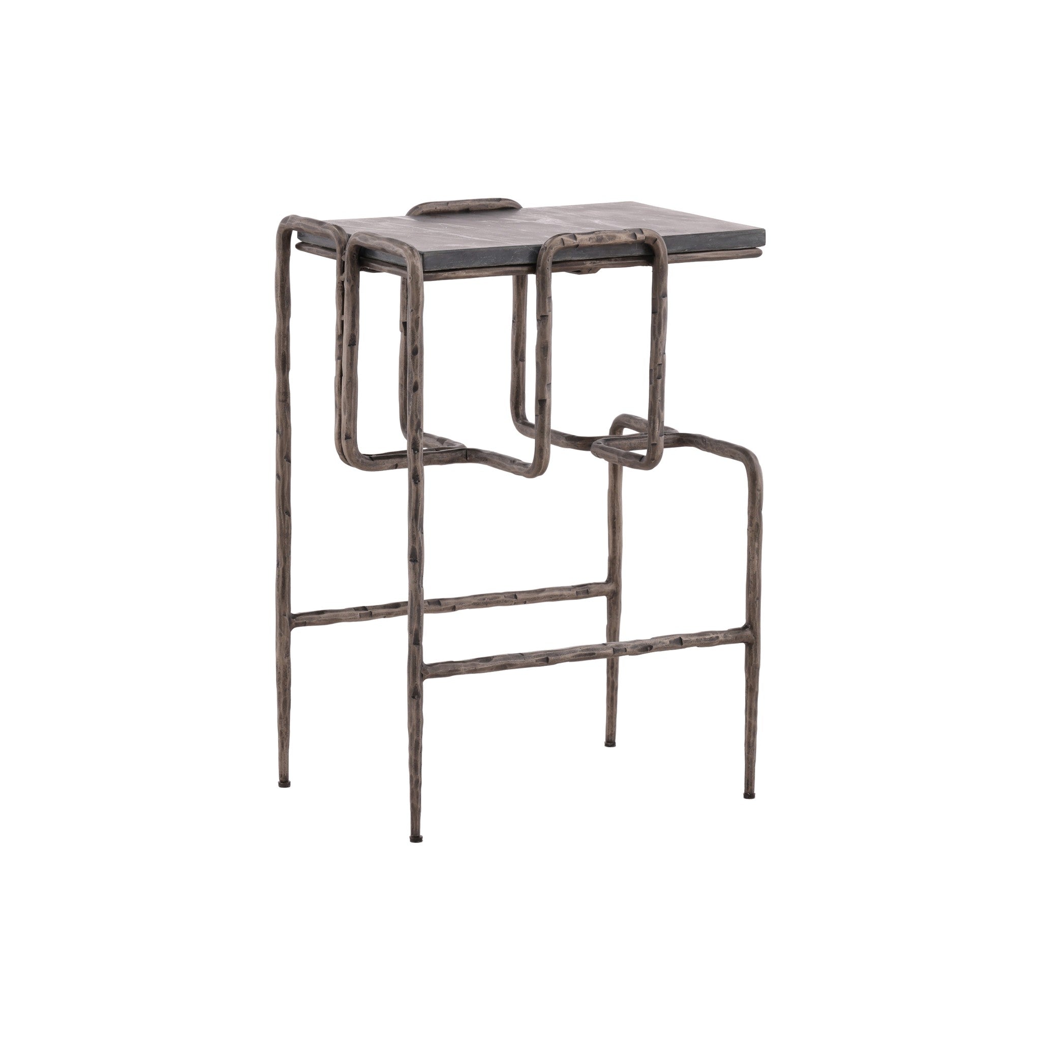Olbia Geometric Marble Side Table