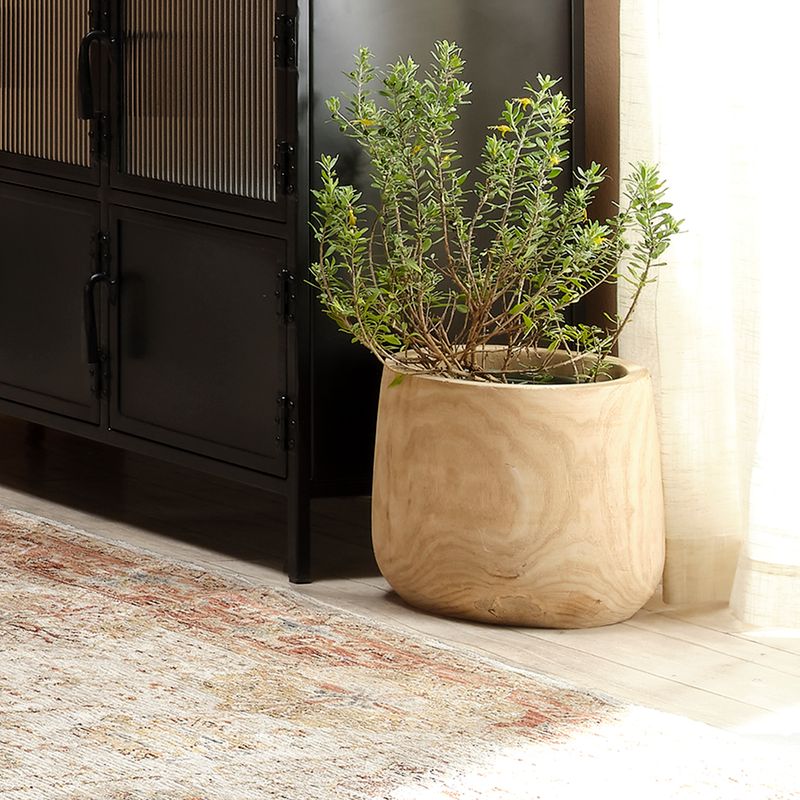 Lykos Hand Carved Wood Vase - Wisteria