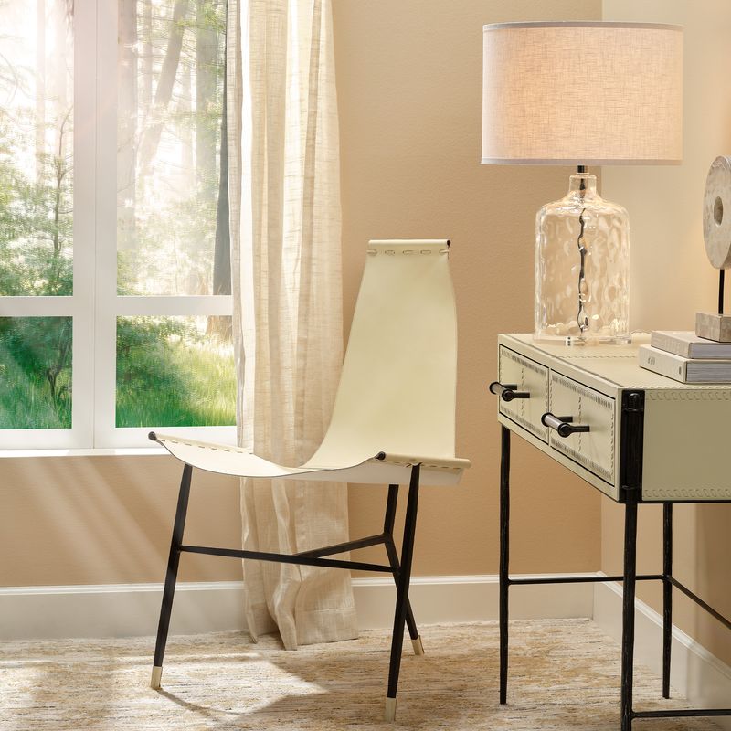 Ianthe Leather Sling Chair - Wisteria