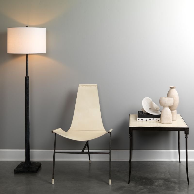 Ianthe Leather Sling Chair - Wisteria