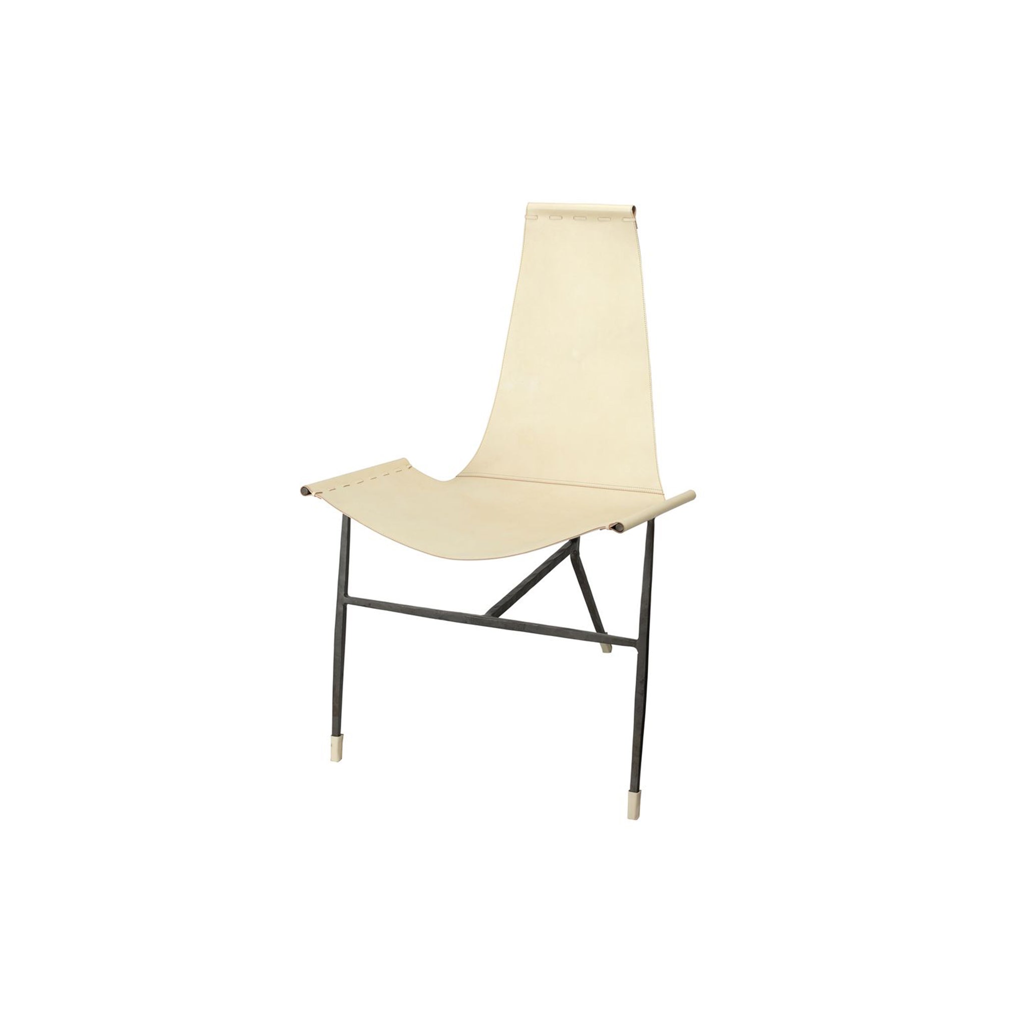 Ianthe Leather Sling Chair - Wisteria