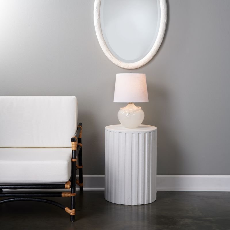 Sorin Fluted Cement Table - Wisteria