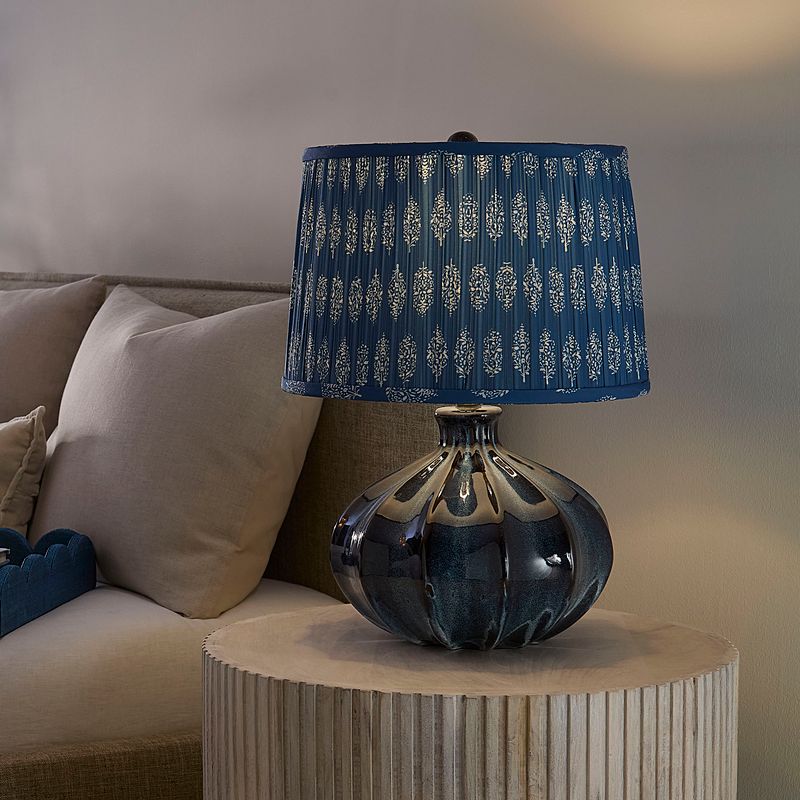 Bellarno Indigo Ceramic Lamp - Wisteria