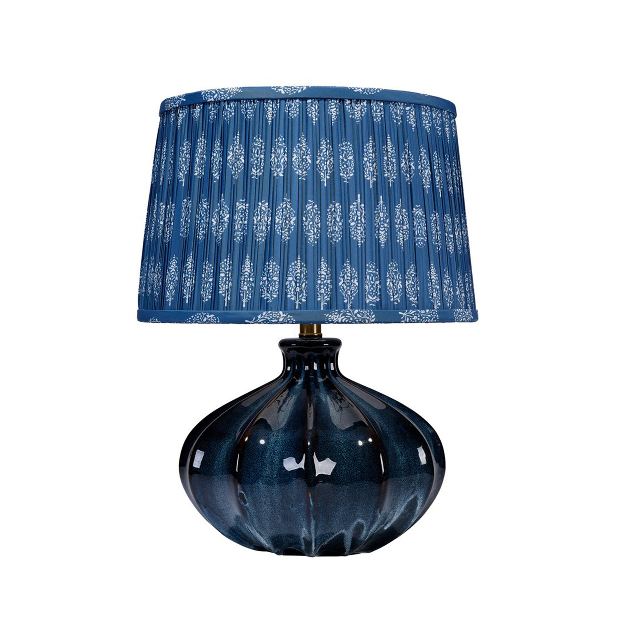 Bellarno Indigo Ceramic Lamp - Wisteria