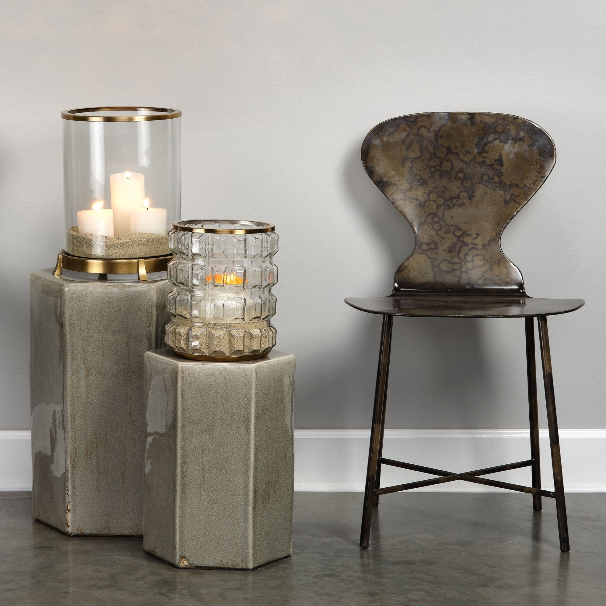 Caspia Ceramic Garden Stool - Wisteria