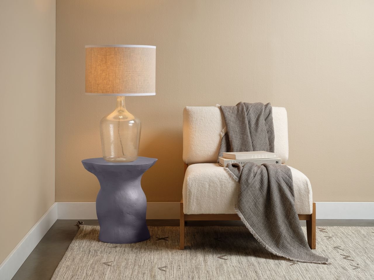 Marais Sculptural Side Table - Wisteria