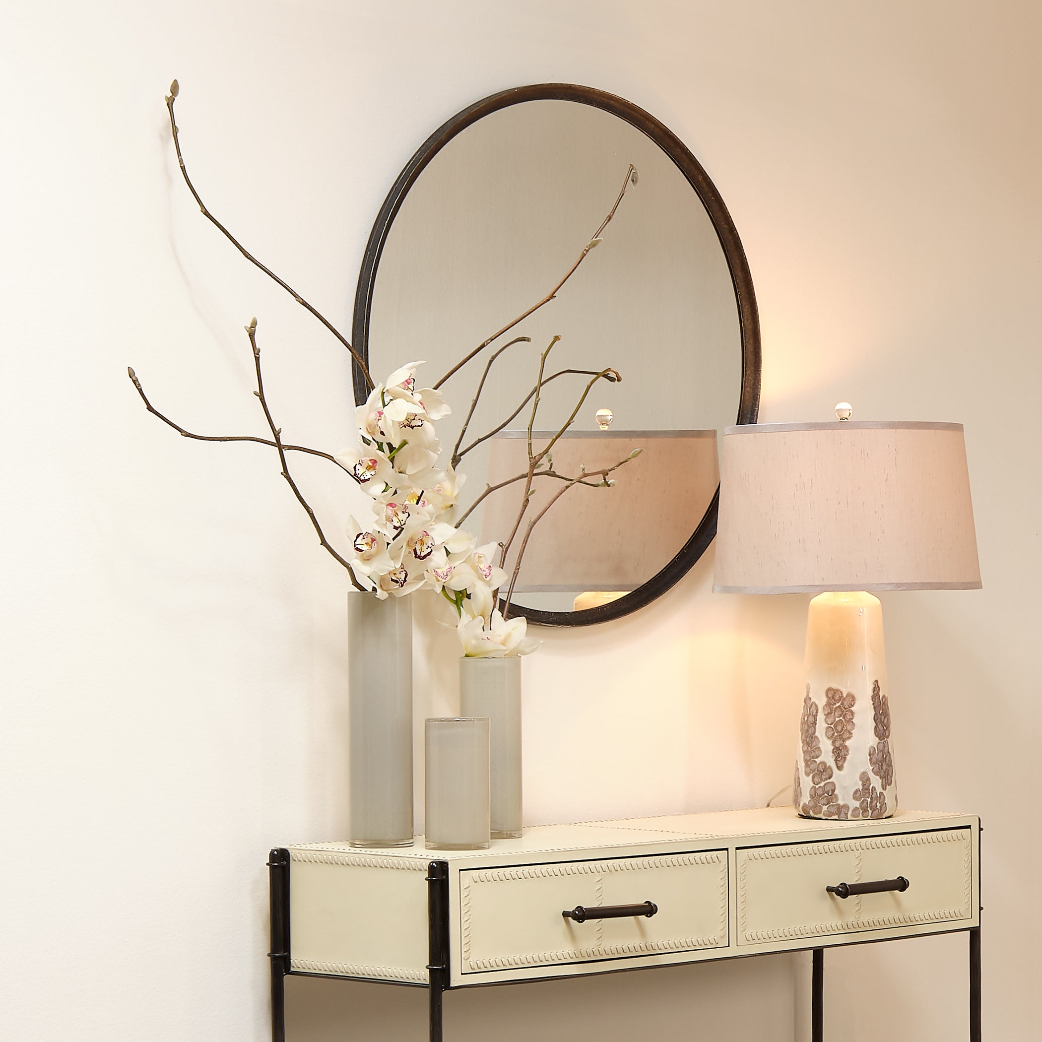 Khoran Iron Mirror - Wisteria