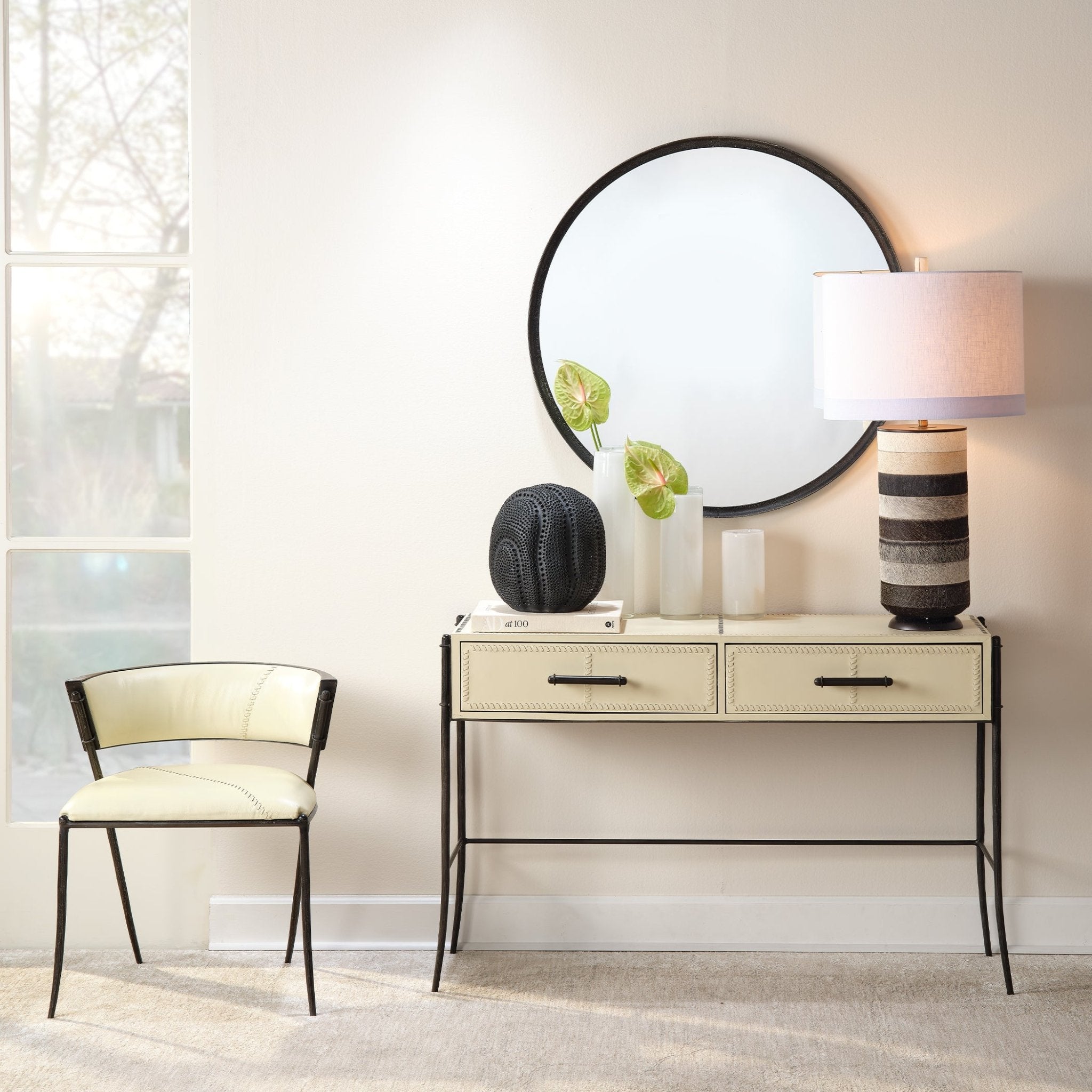 Khoran Iron Mirror - Wisteria