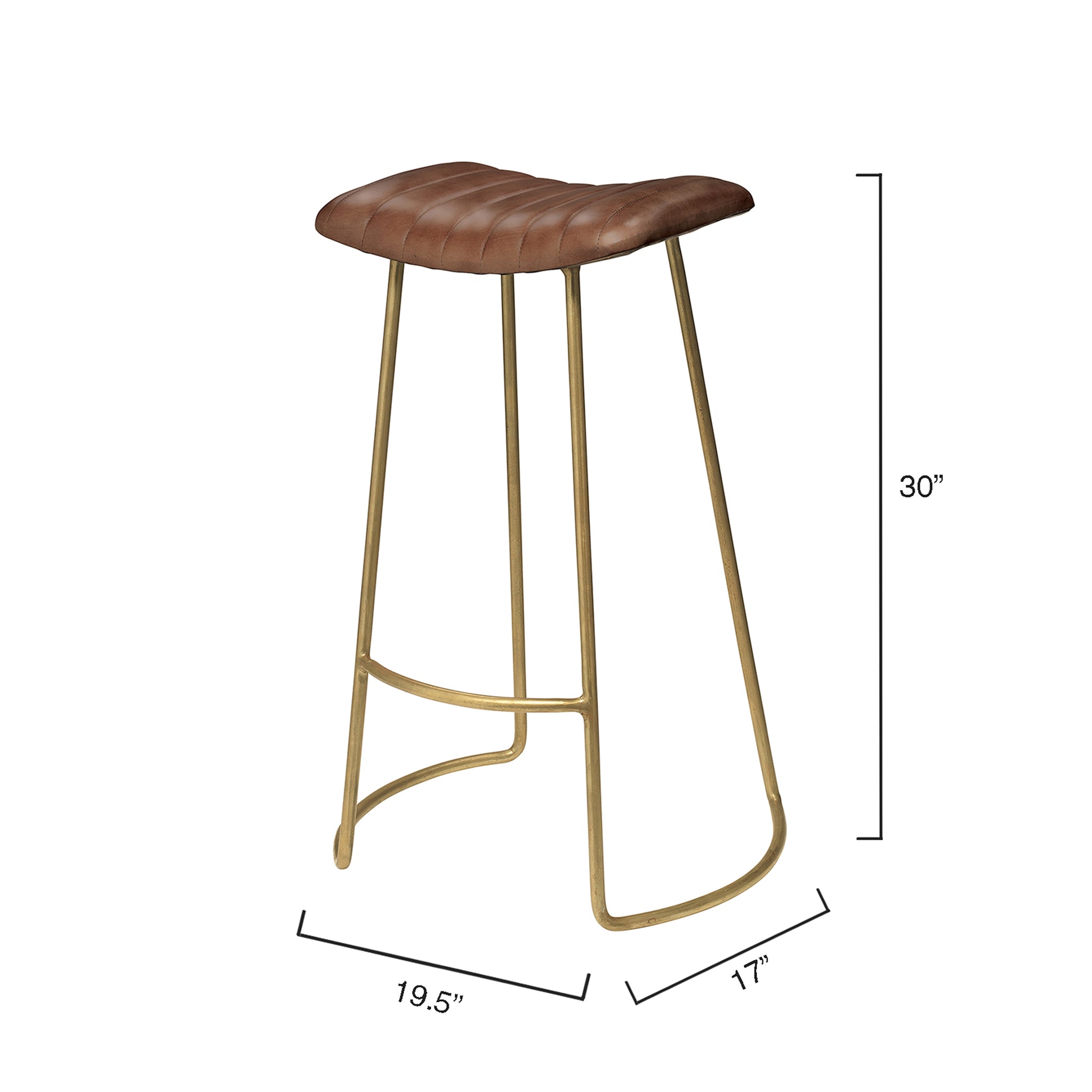 Madrik Leather Counter Stool - Wisteria