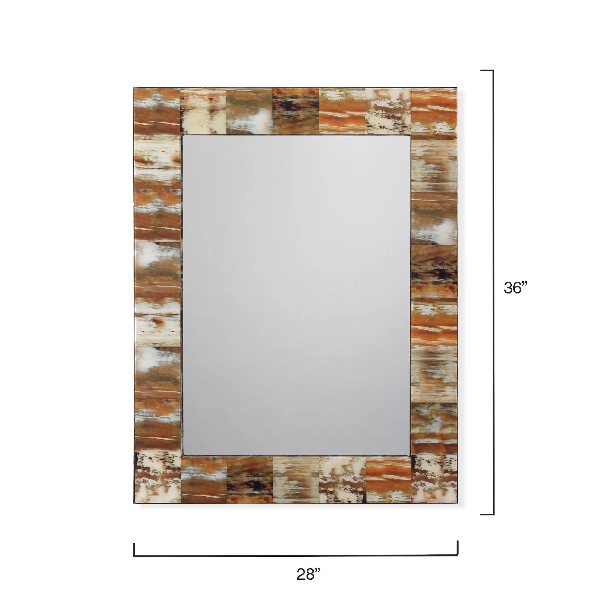 Orinda Faux Horn Mirror - Wisteria