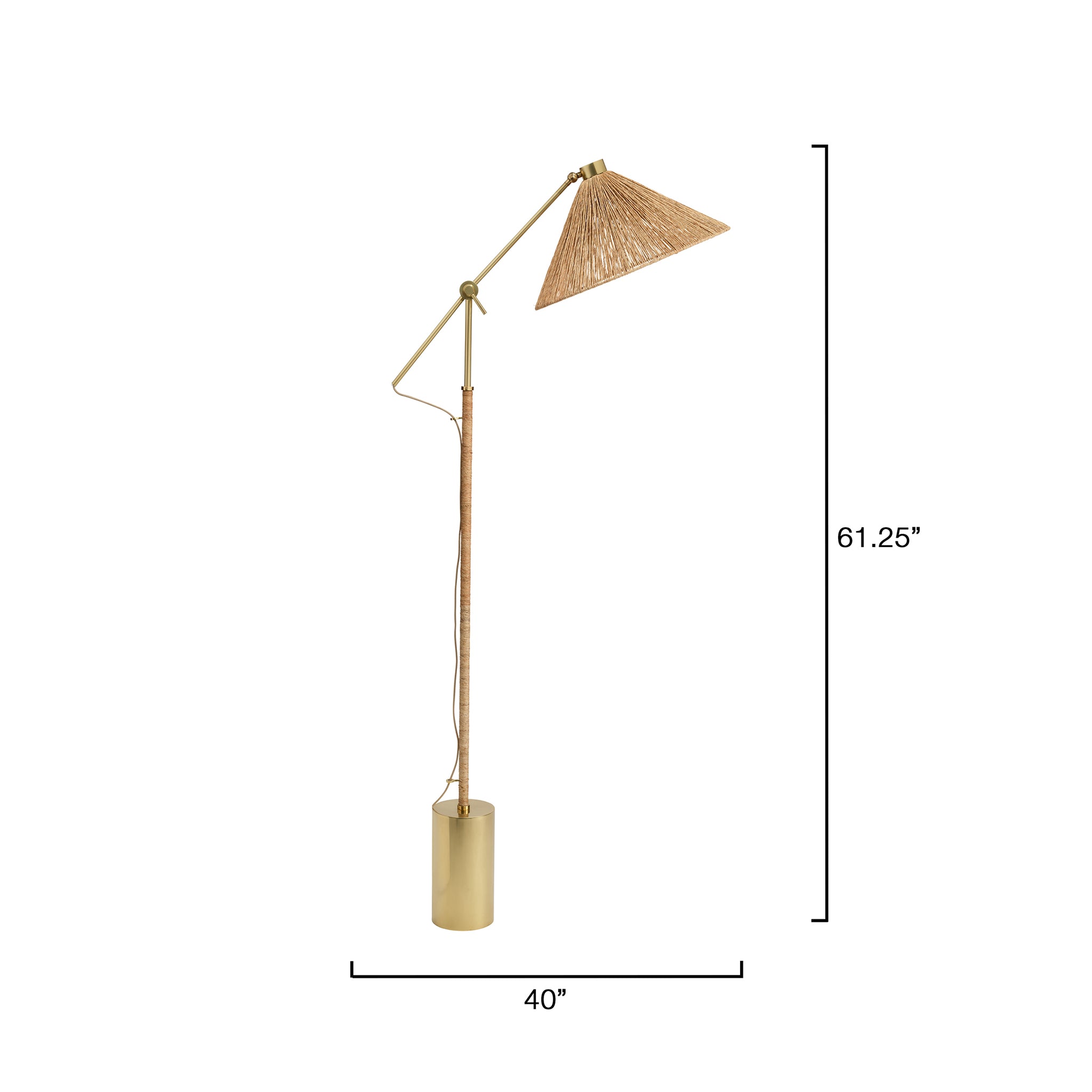 Komodo Jute Floor Lamp - Wisteria
