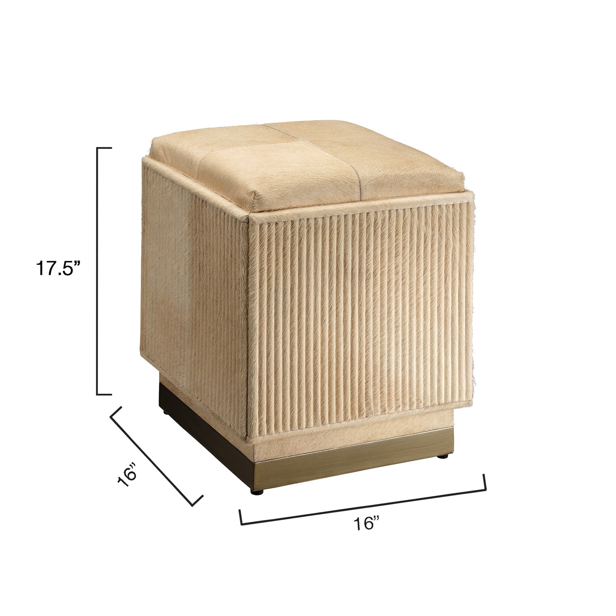 Halstonion Hide Ottoman
