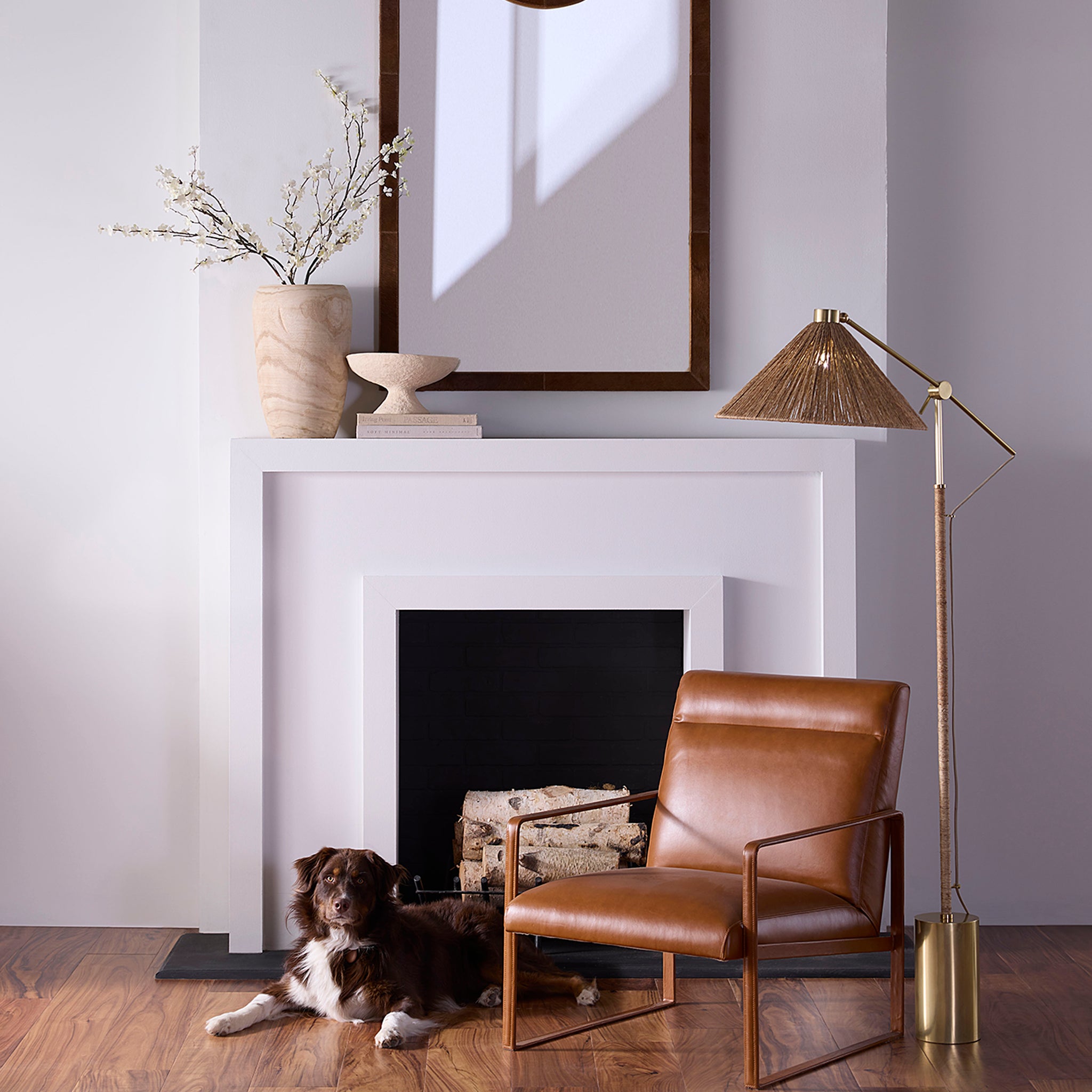 Acostia Leather Chair - Wisteria