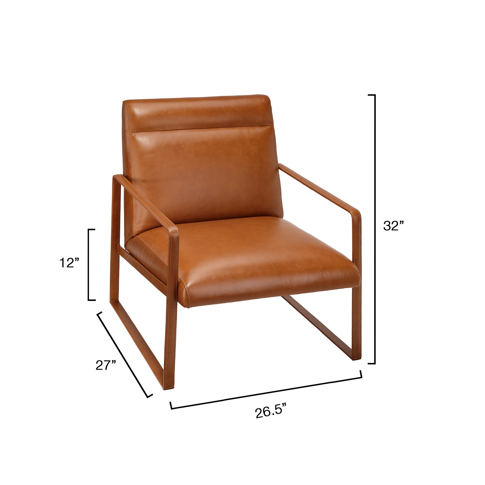 Acostia Leather Chair - Wisteria