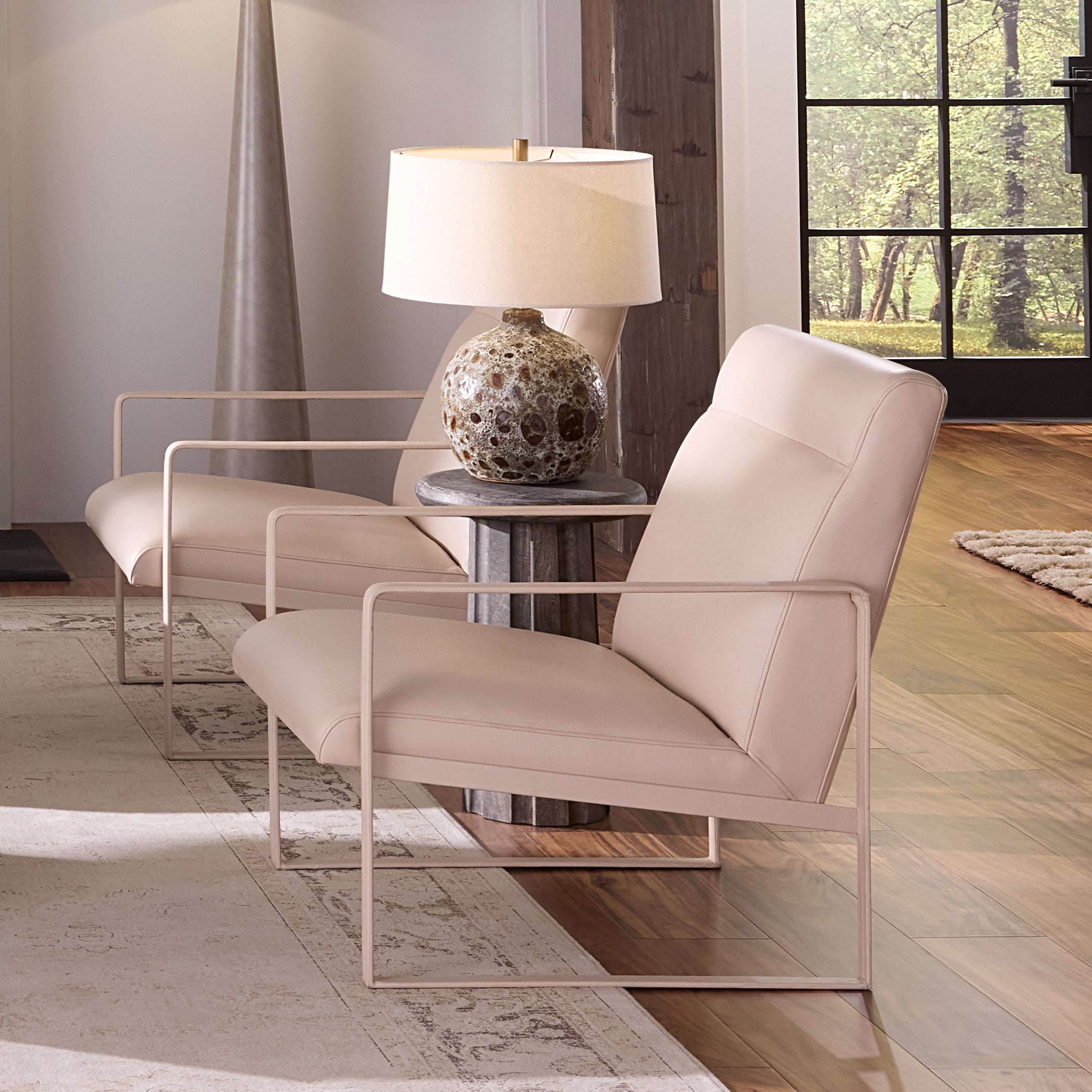 Acostia Leather Chair - Wisteria
