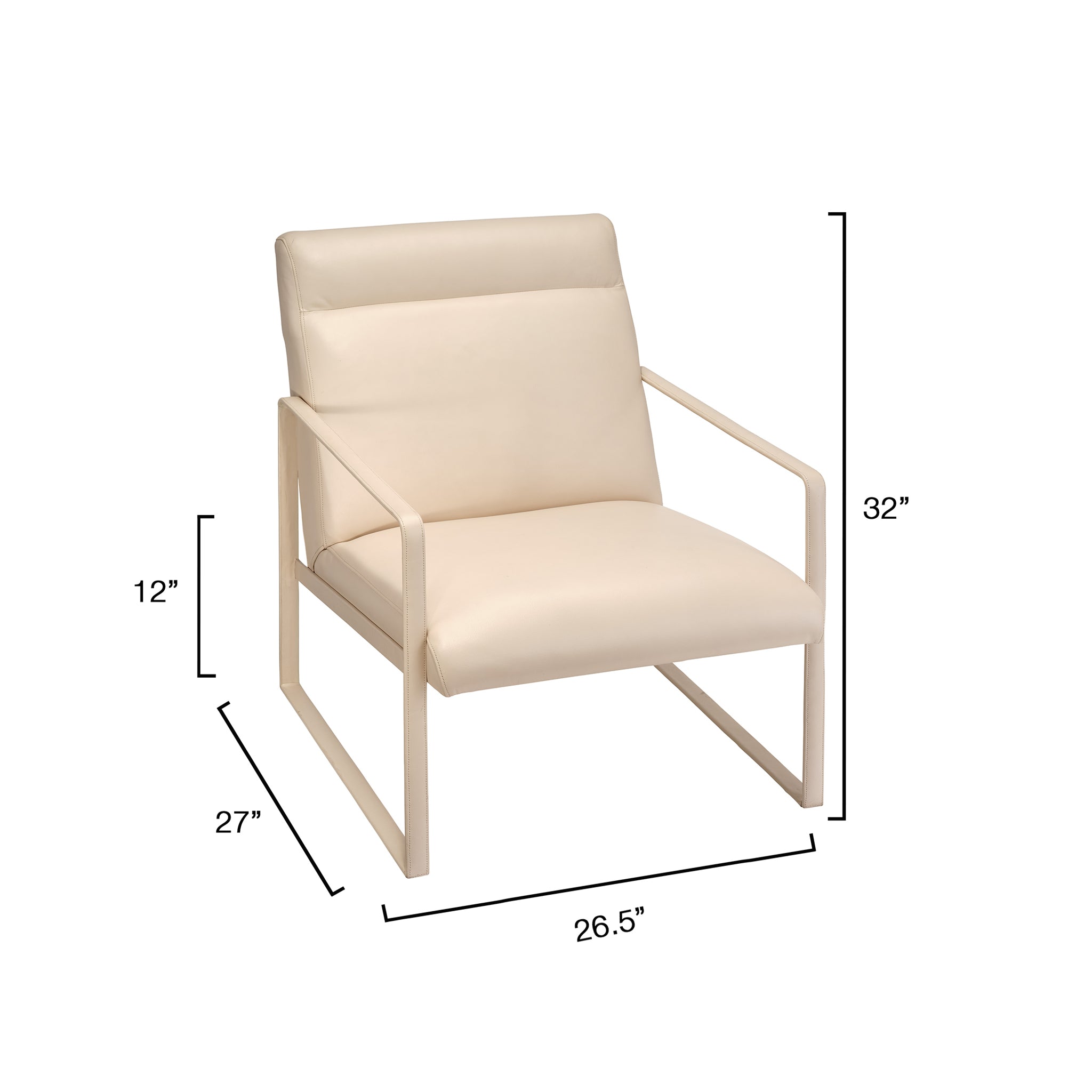 Acostia Leather Chair - Wisteria