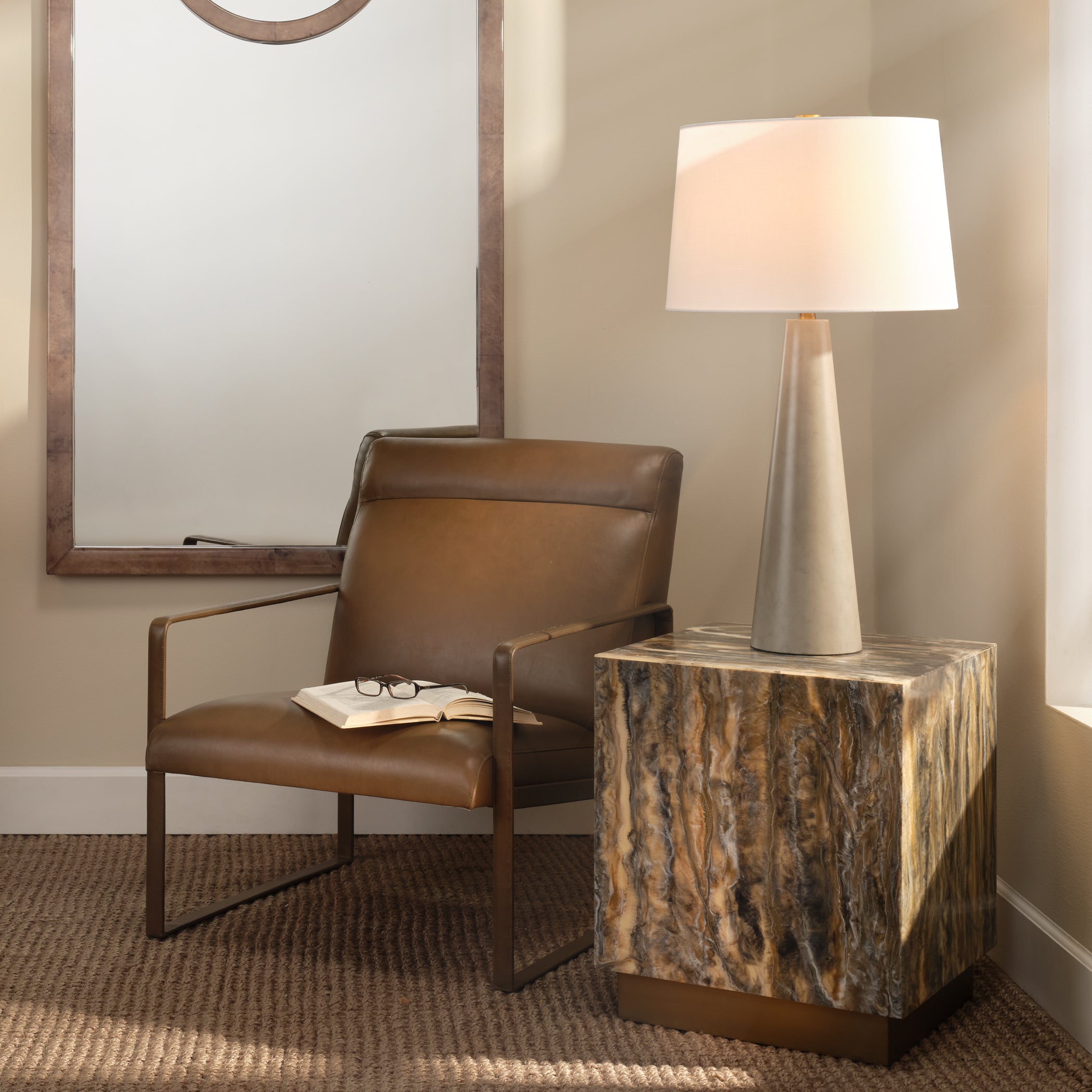 Acostia Leather Chair - Wisteria