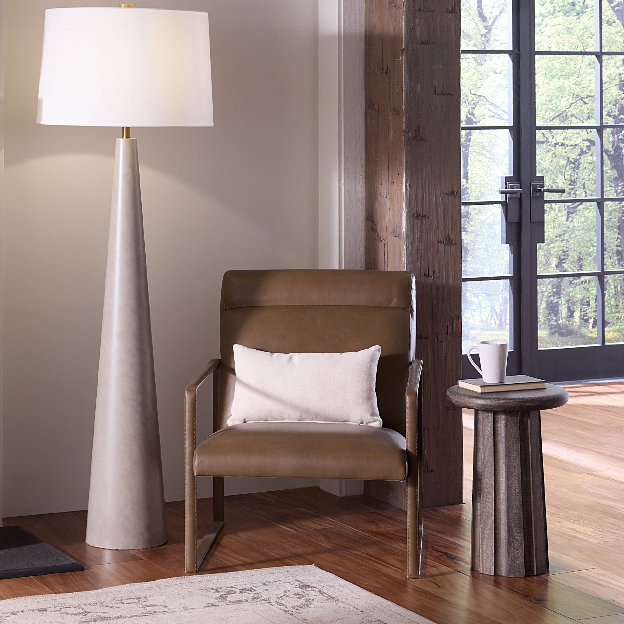 Acostia Leather Chair - Wisteria