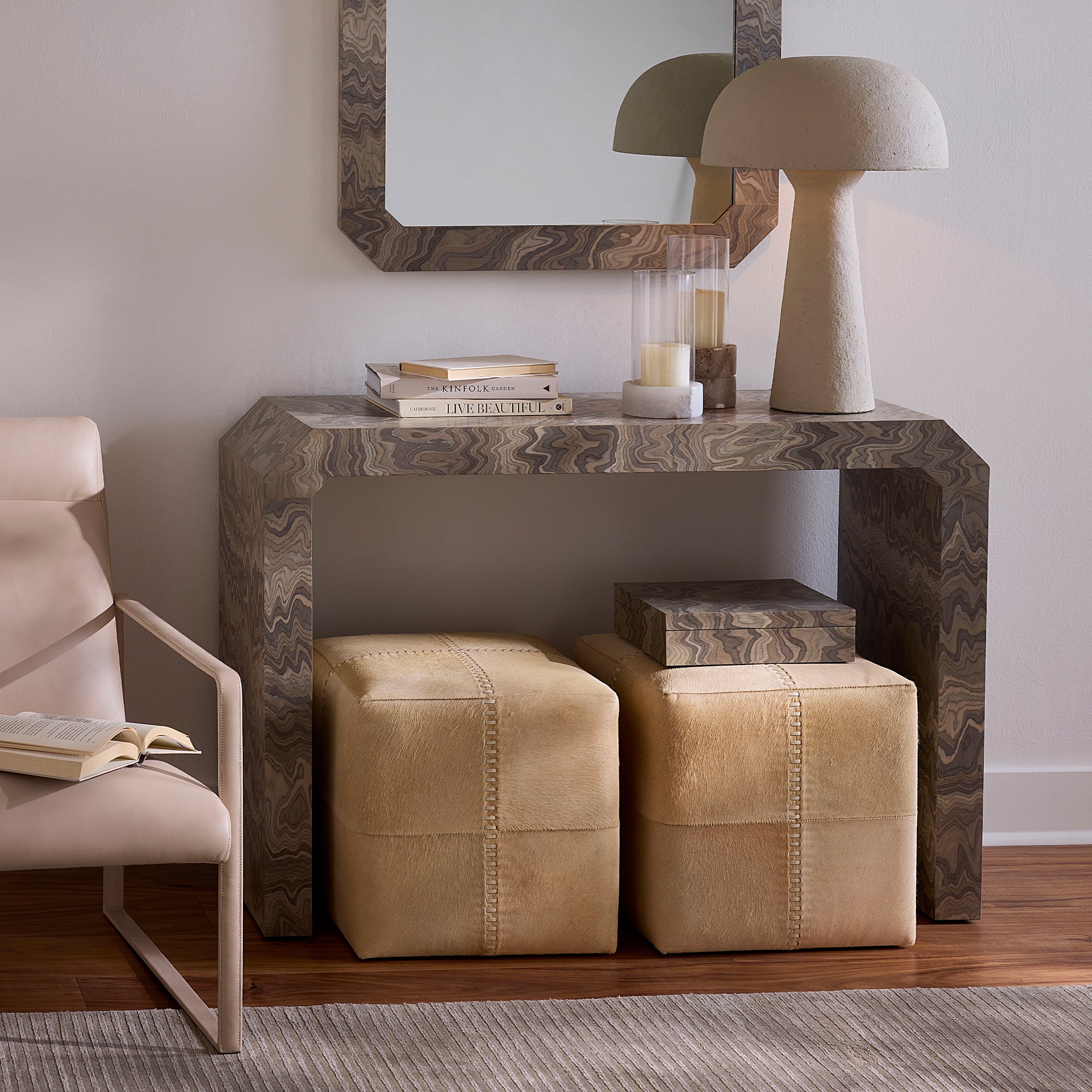 Sellier Hide Ottoman