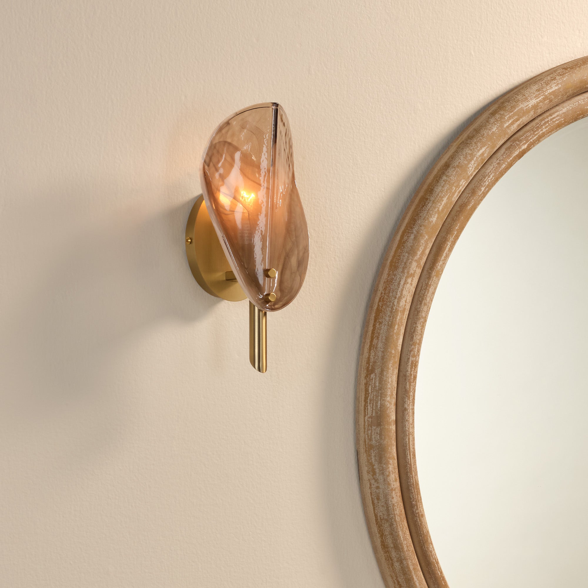 Folia Glass Sconce - Wisteria