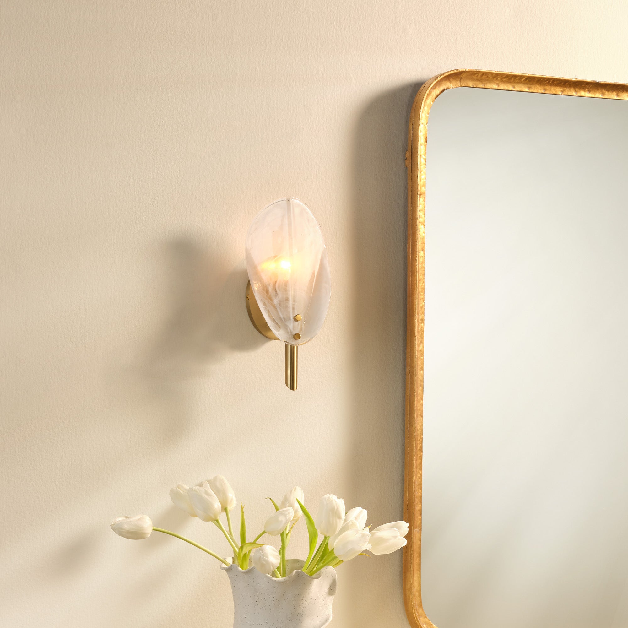 Folia Glass Sconce - Wisteria