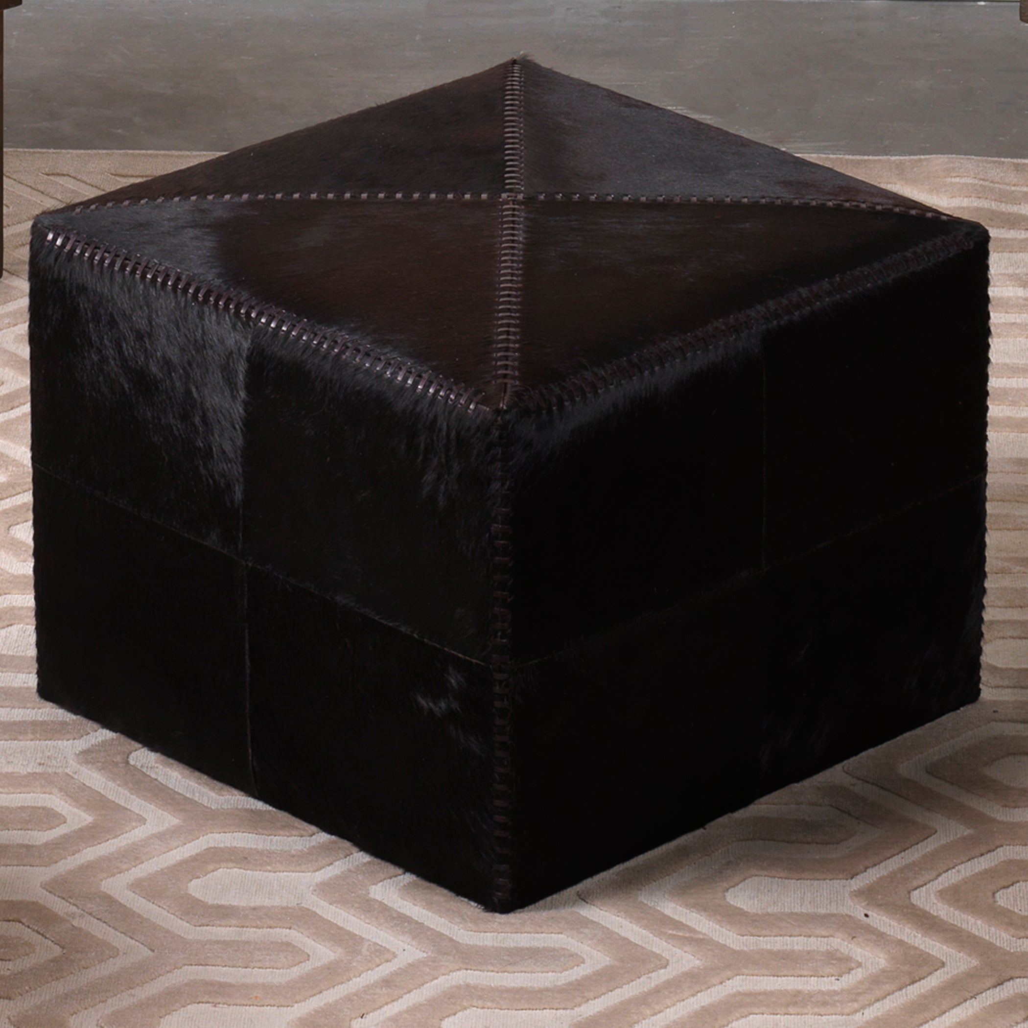 Ravel Hide Ottoman - Wisteria