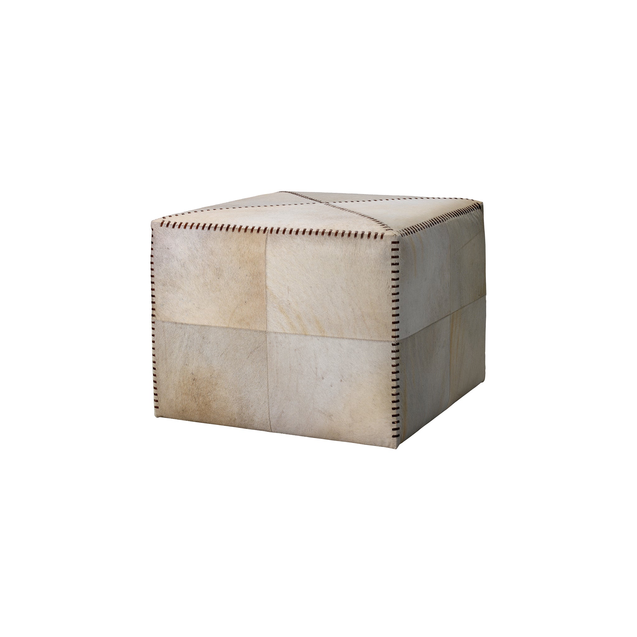 Briscoe Hide Ottoman - Wisteria