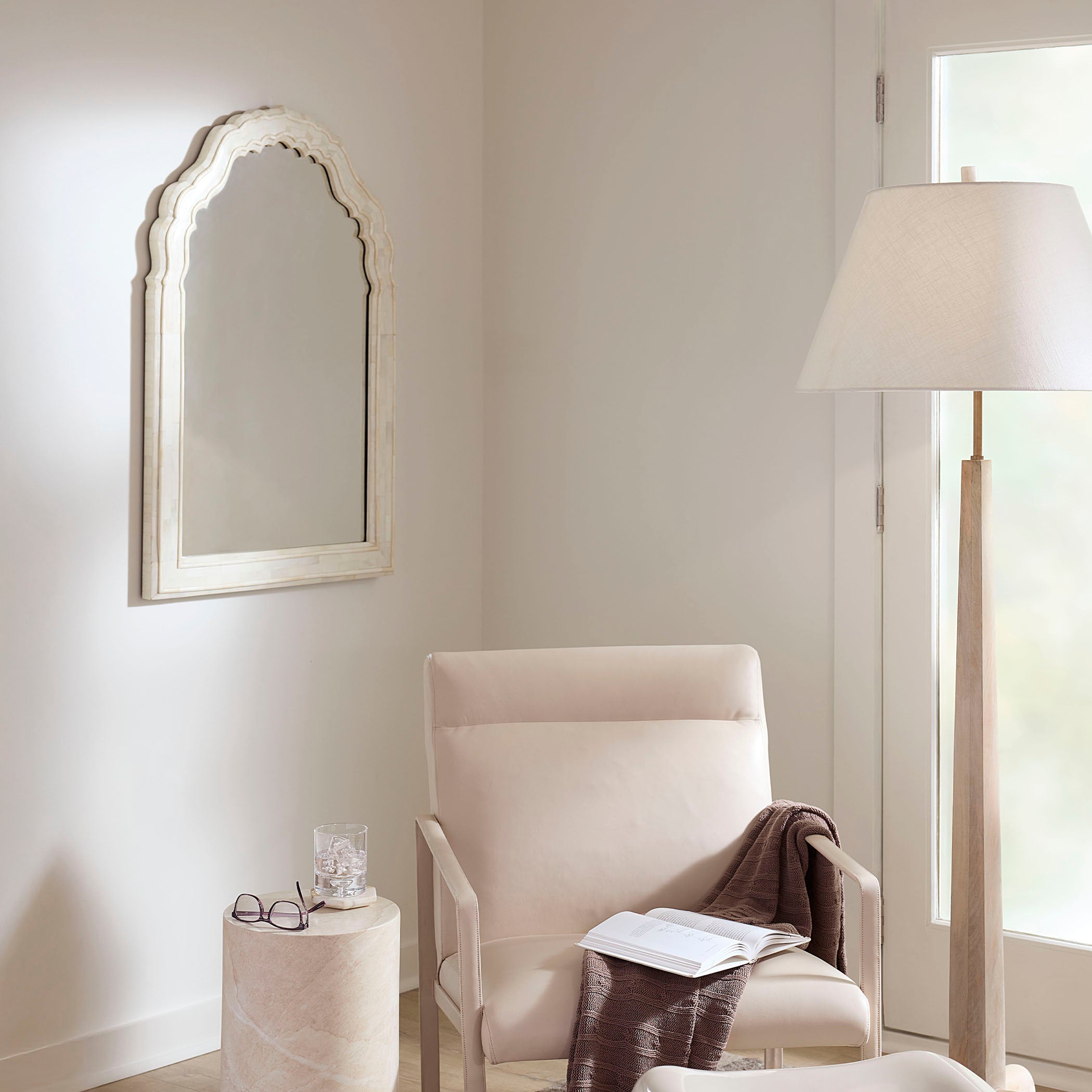 Saphia Bone Mirror - Wisteria