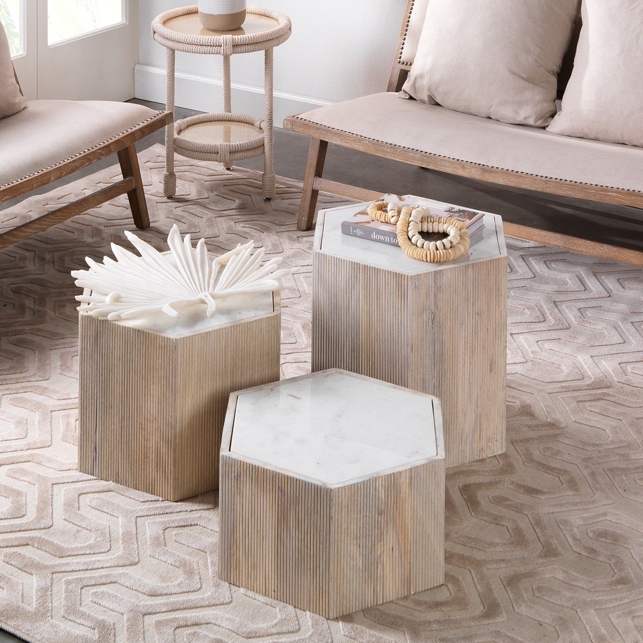 Aster Hexagon Table - Wisteria