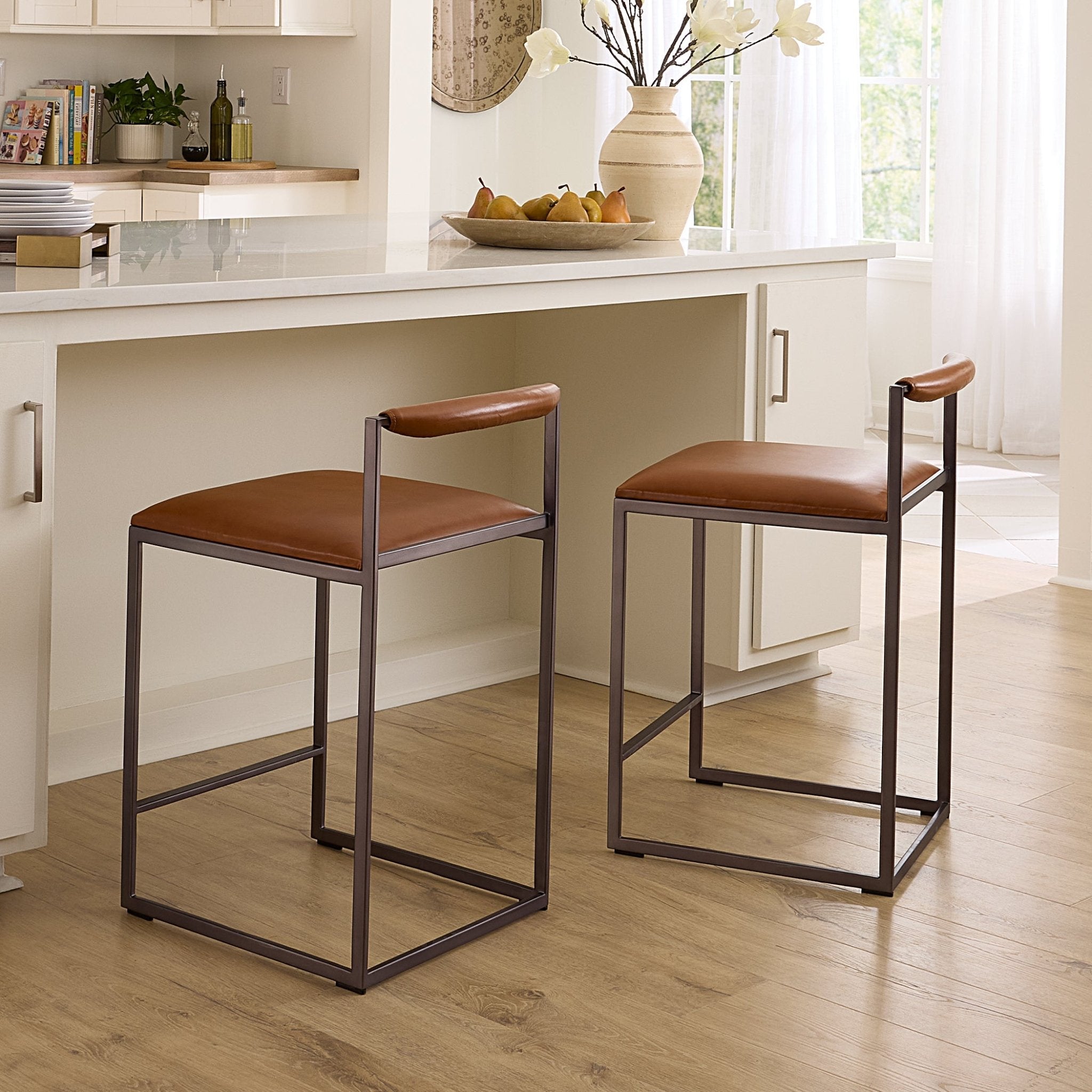 Larkin Leather Chair - Wisteria