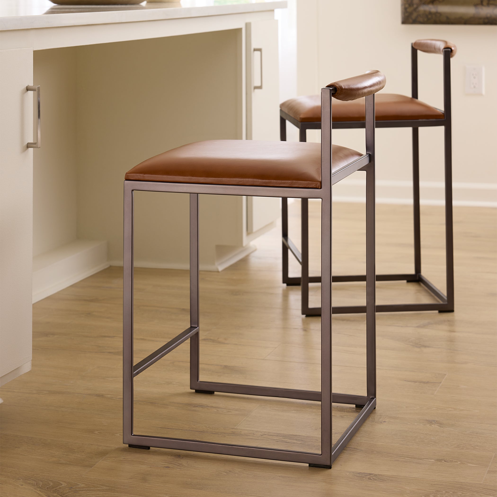 Larkin Leather Chair - Wisteria