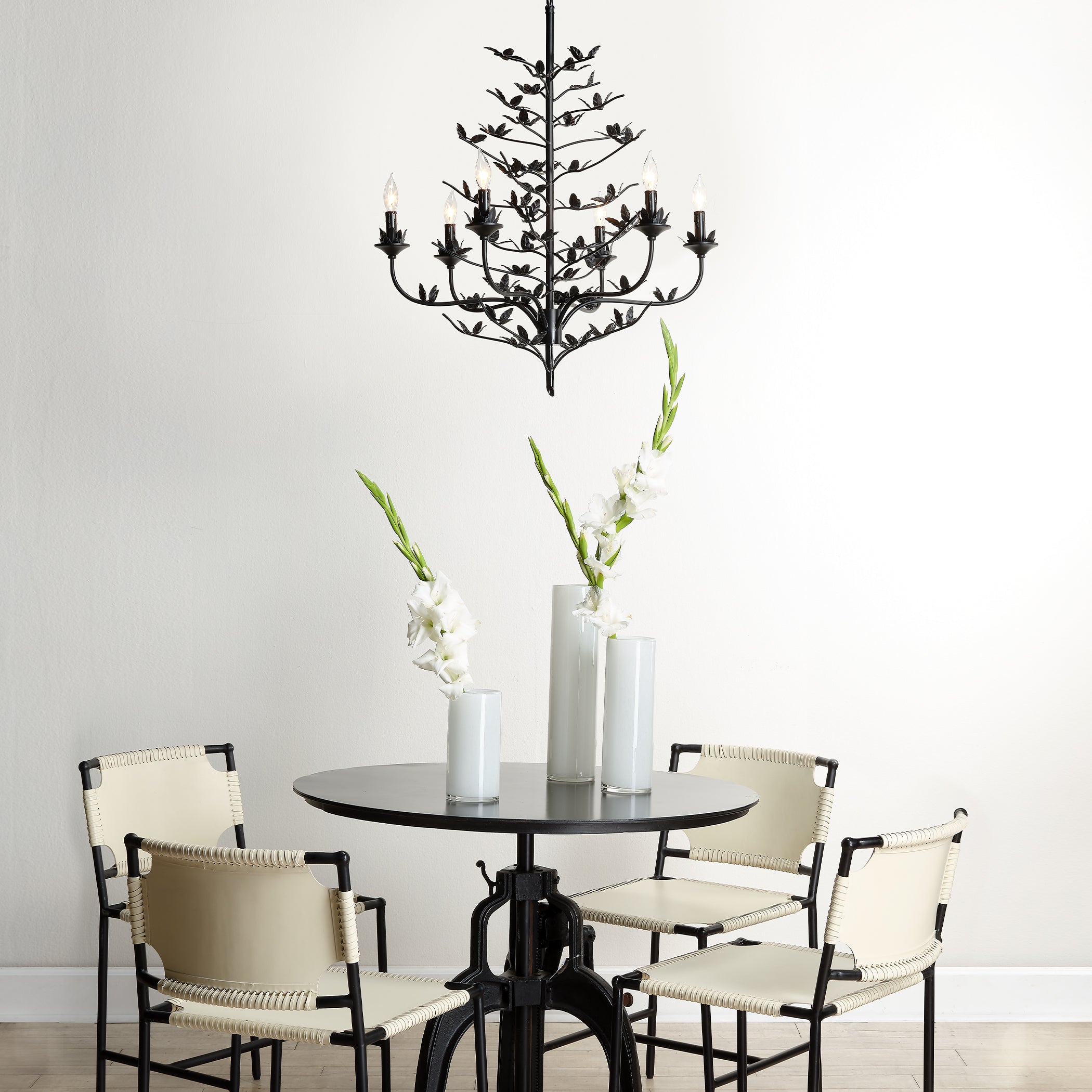 Laurelwood Iron Chandelier