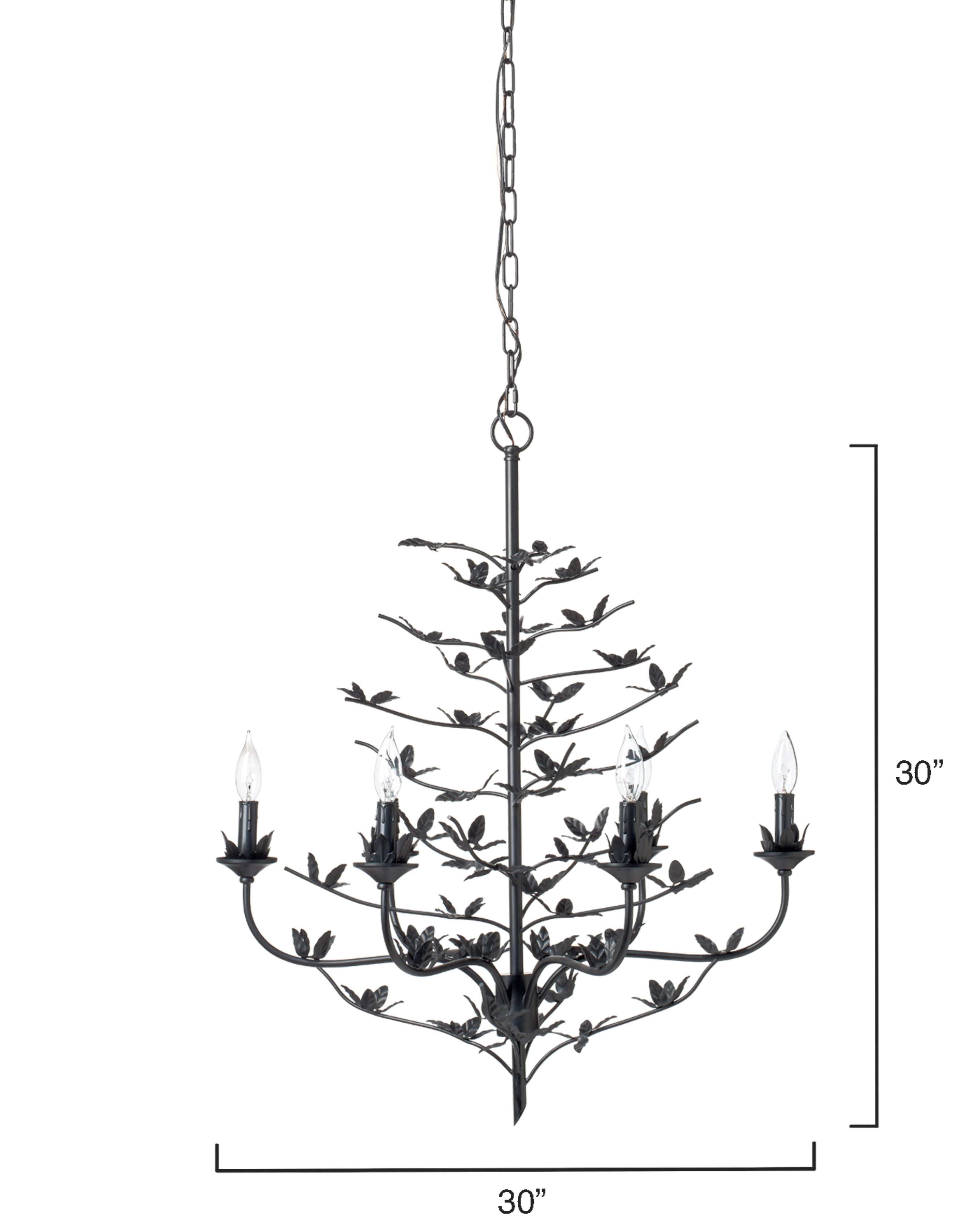 Laurelwood Iron Chandelier